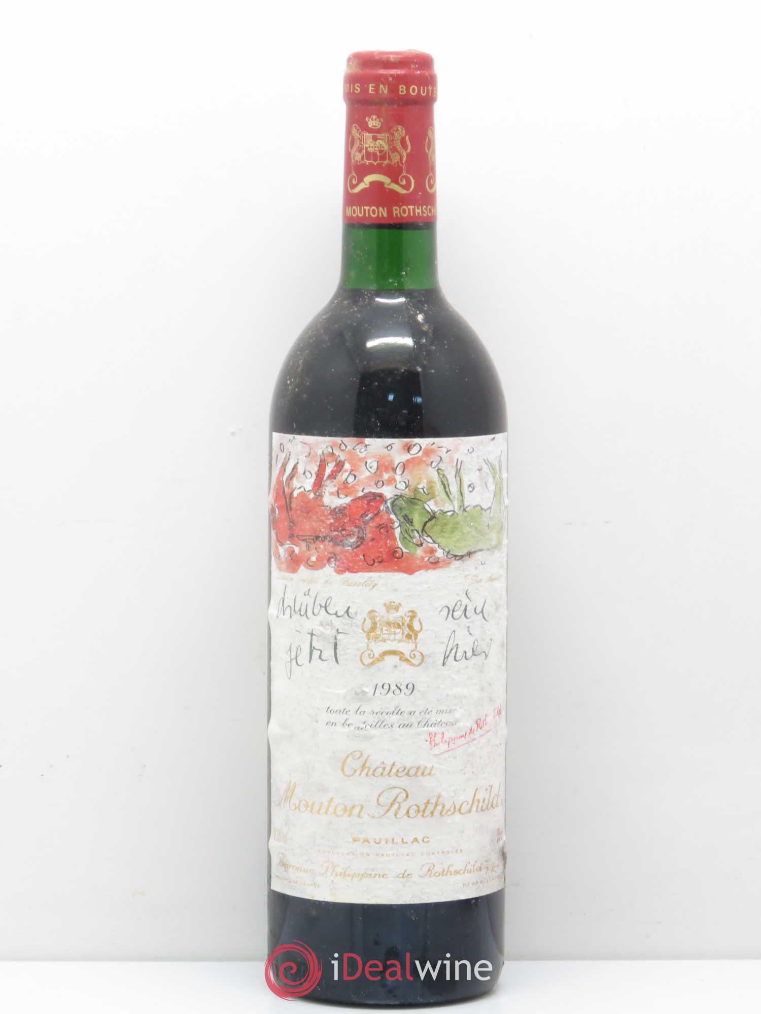Château Mouton Rothschild 1er Grand Cru Classé 1989 - Lot de 1 bouteille - 0