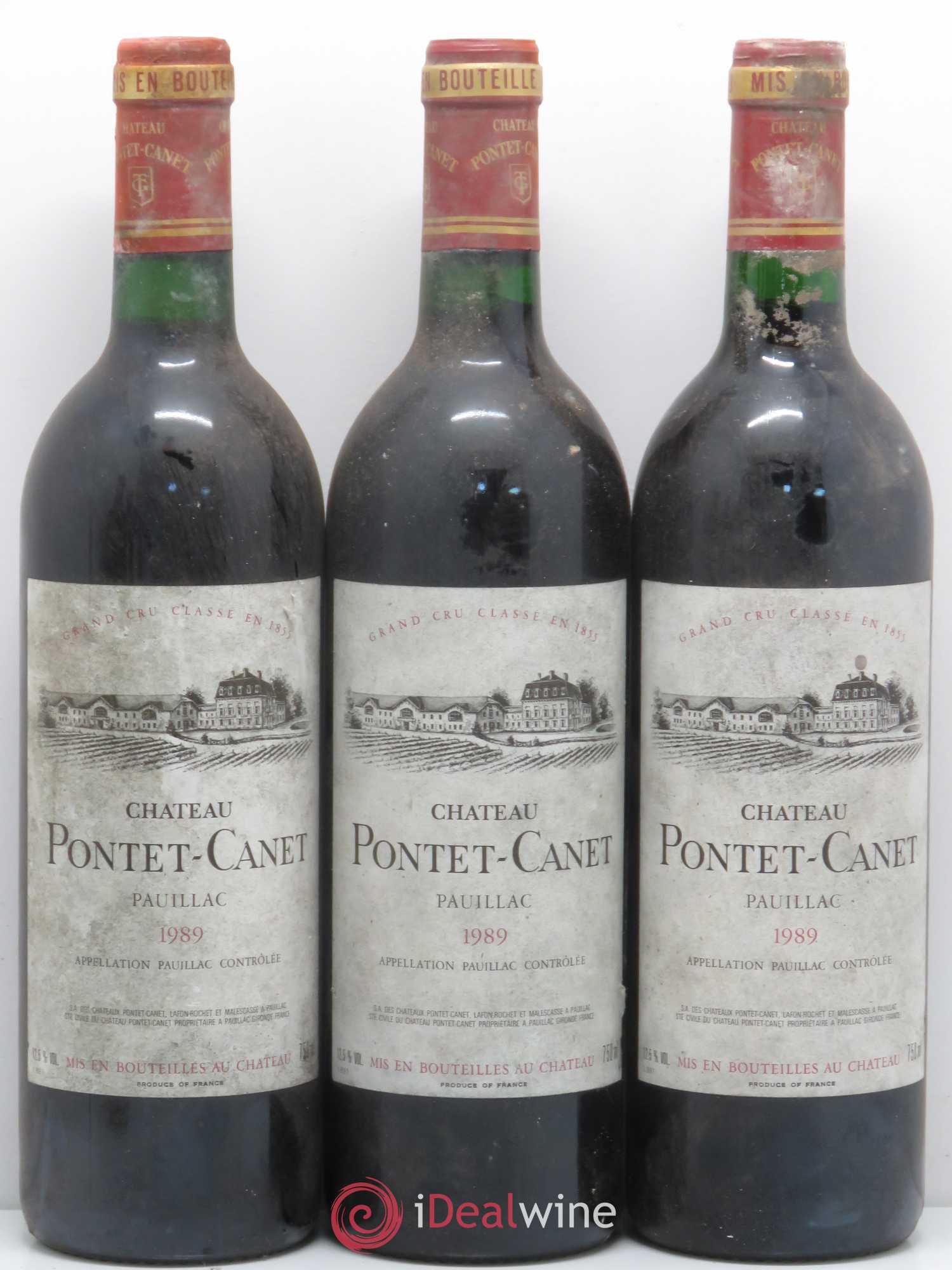 Château Pontet Canet 5ème Grand Cru Classé 1989 - Lot de 6 bouteilles - 1