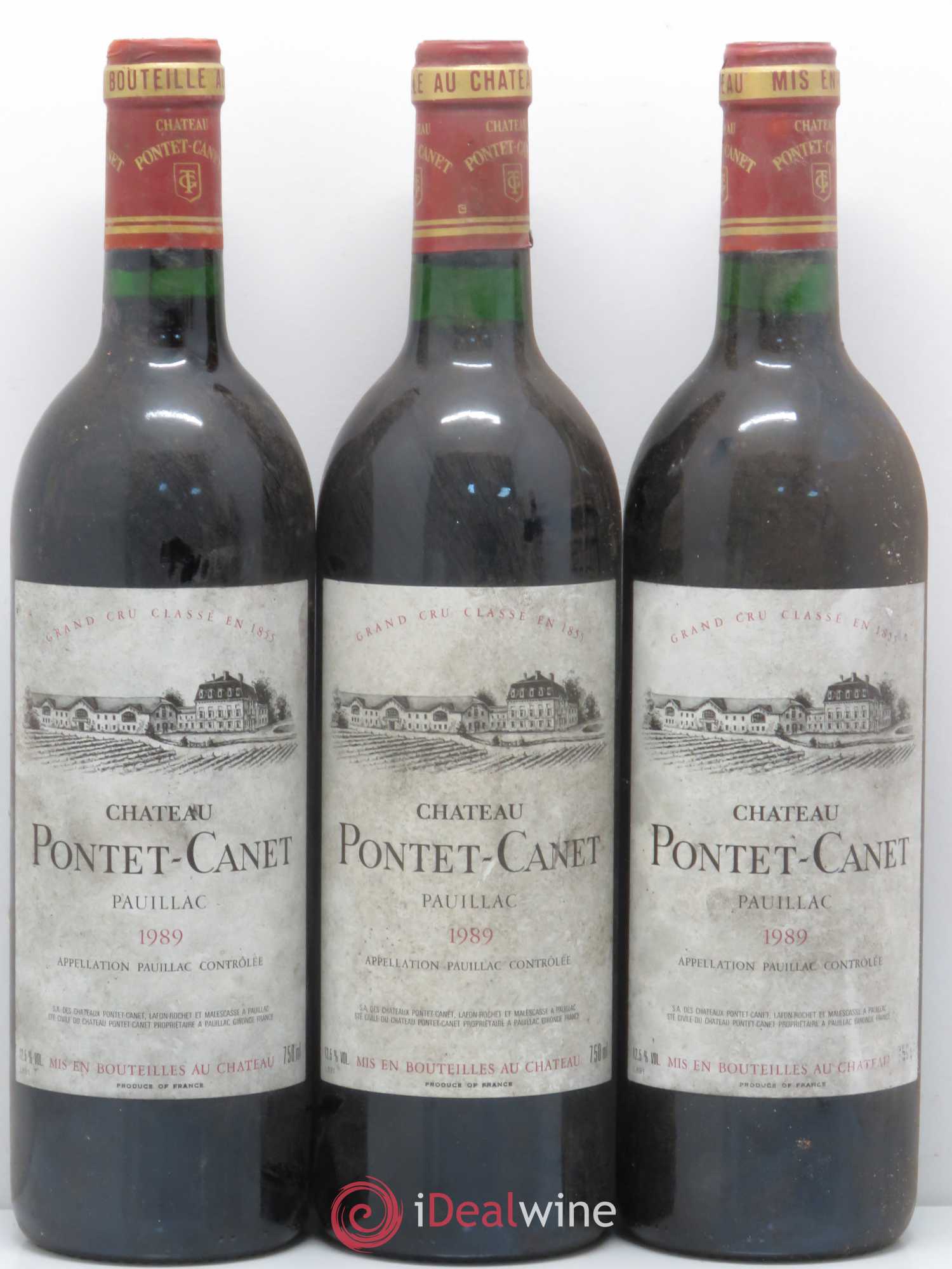 Château Pontet Canet 5ème Grand Cru Classé 1989 - Lot de 6 bouteilles - 2