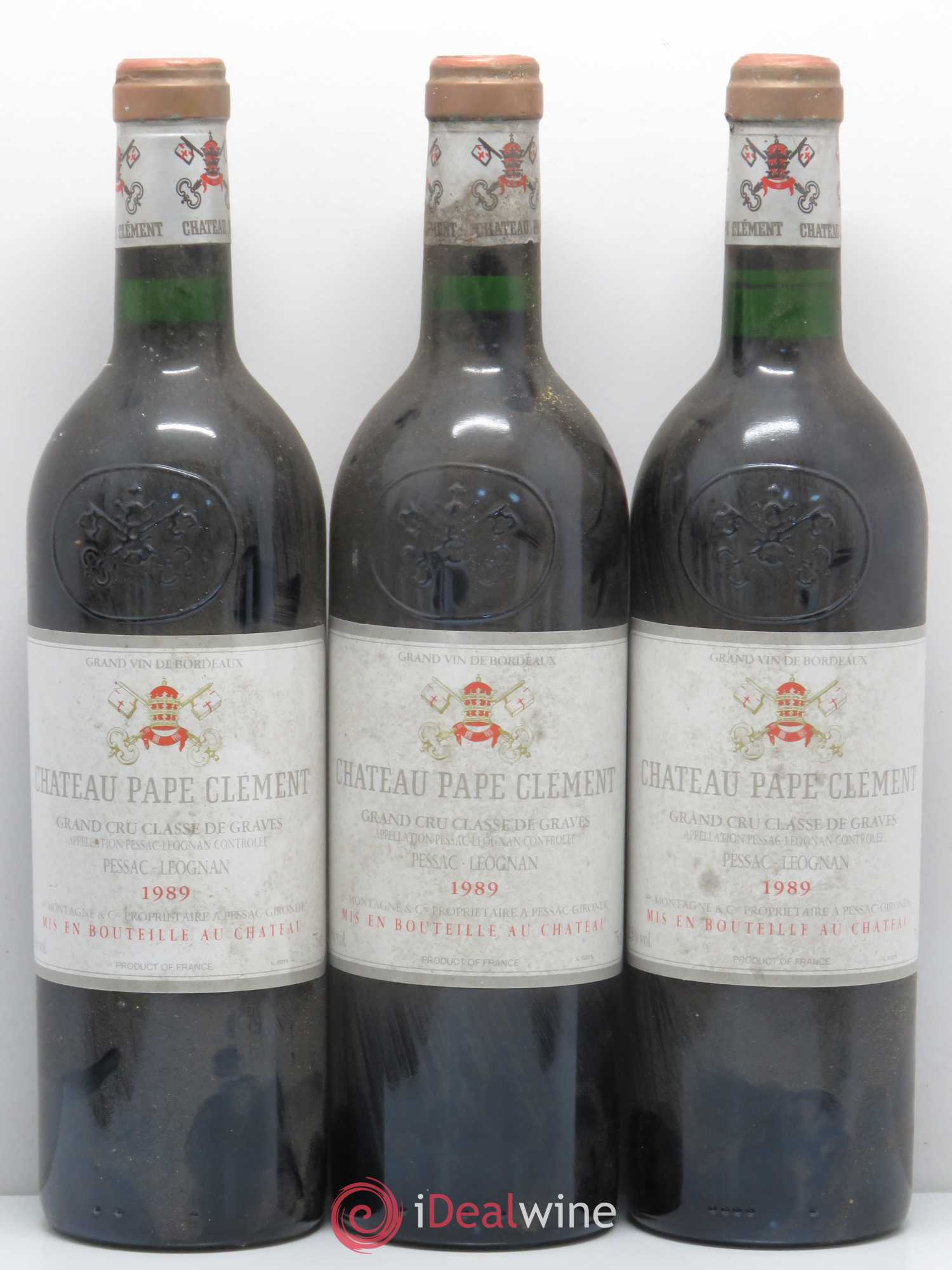 Château Pape Clément Cru Classé de Graves 1989 - Lot de 12 bouteilles - 1
