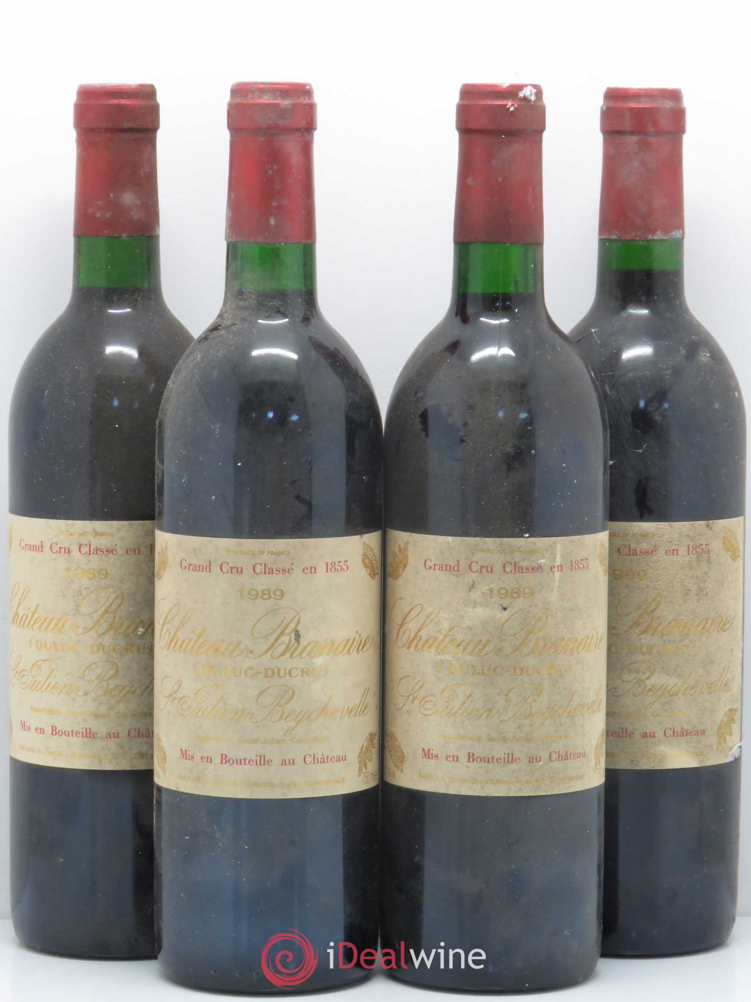 Château Branaire Ducru 4ème Grand Cru Classé 1989 - Lot de 4 bouteilles - 0