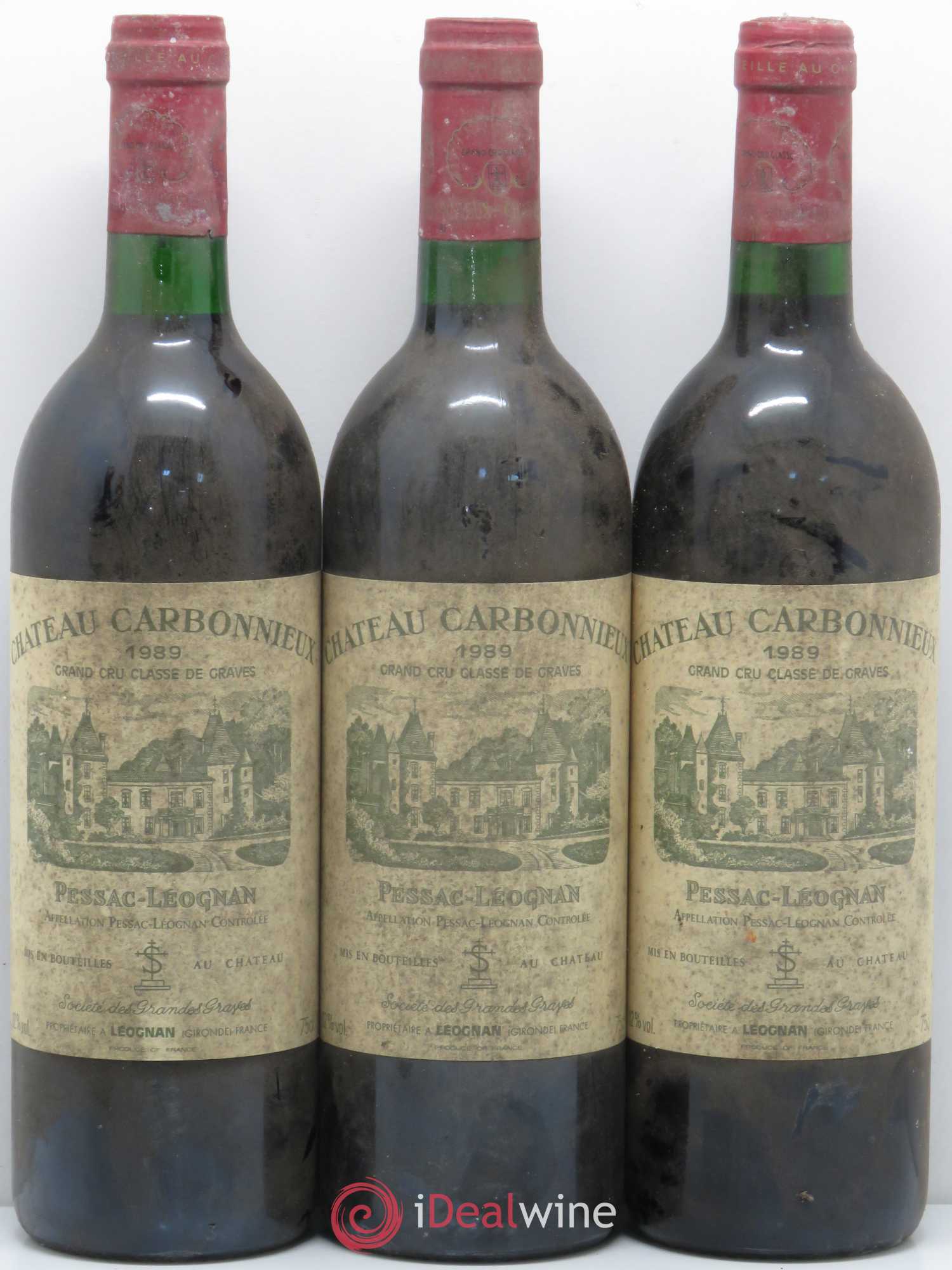Château Carbonnieux Cru Classé de Graves 1989 - Lot de 5 bouteilles - 1