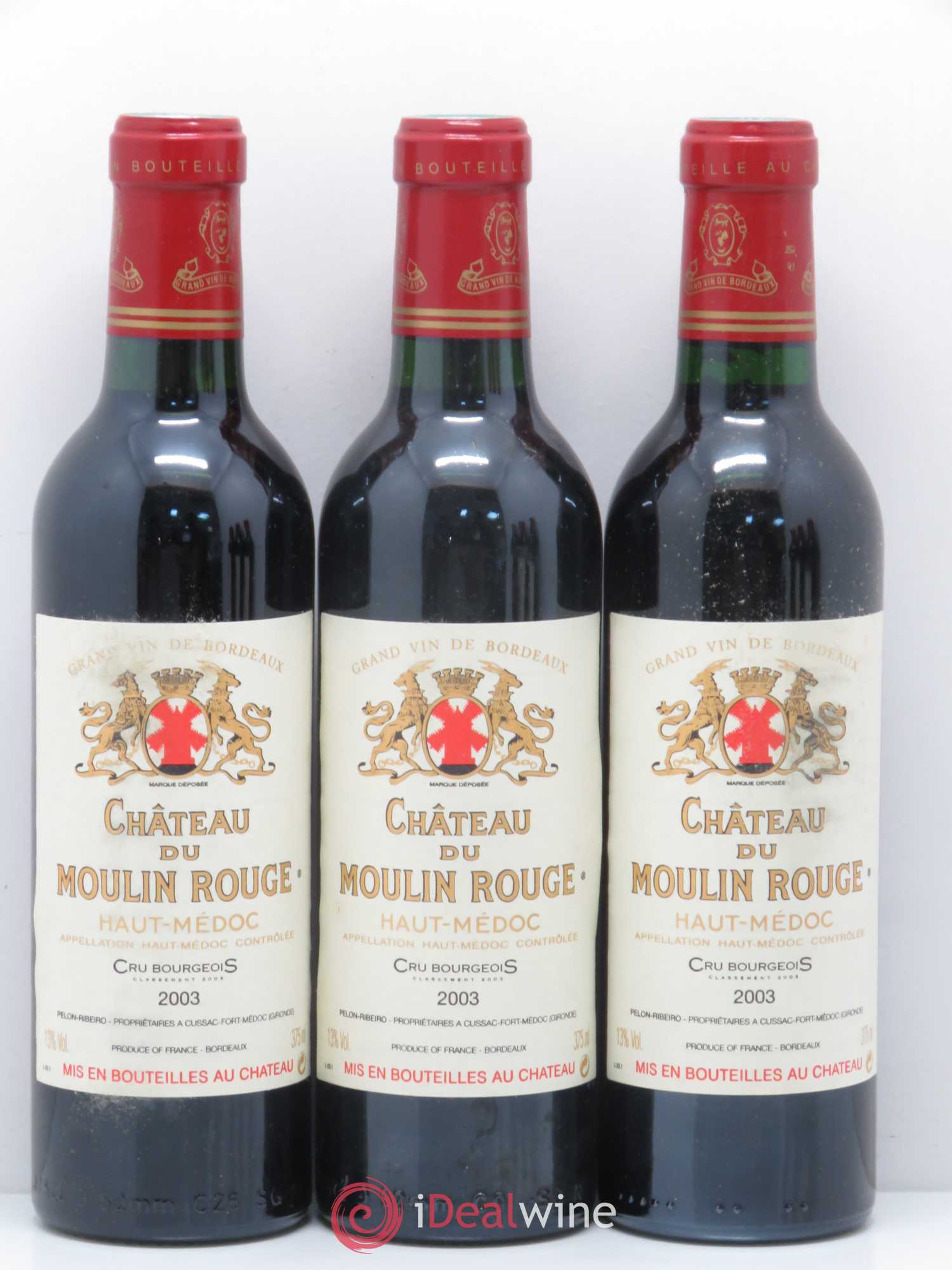 Château du Moulin Rouge Cru Bourgeois 2003 - Lot de 12 demi bouteilles - 3