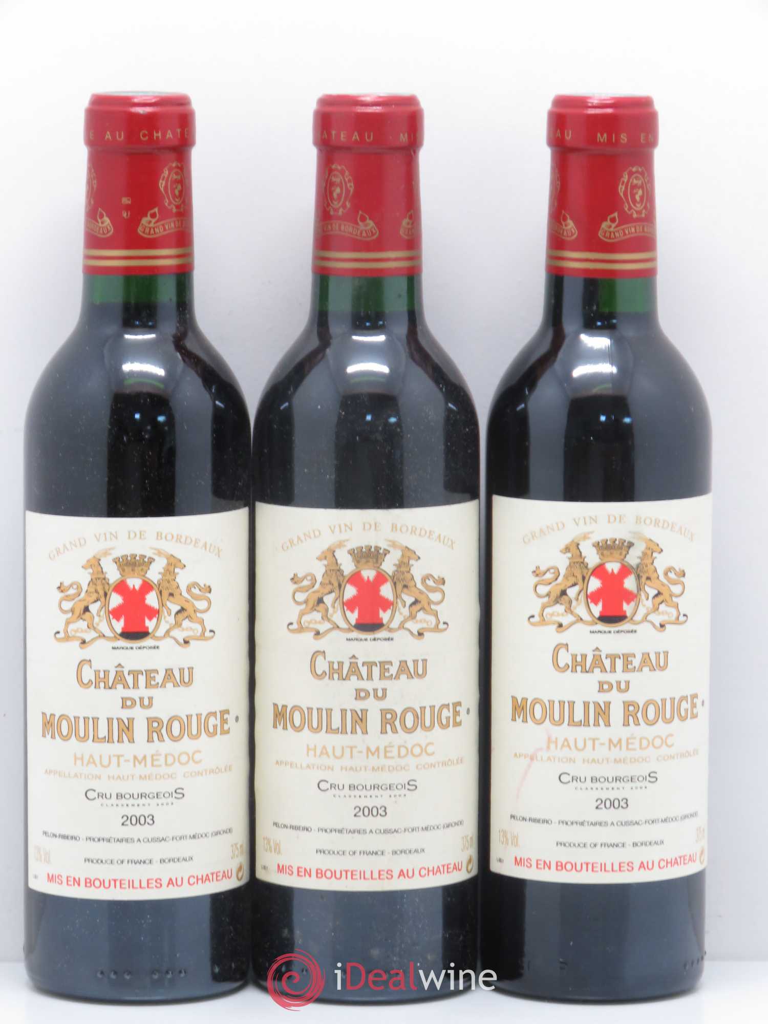 Château du Moulin Rouge Cru Bourgeois 2003 - Lot de 12 demi bouteilles - 4