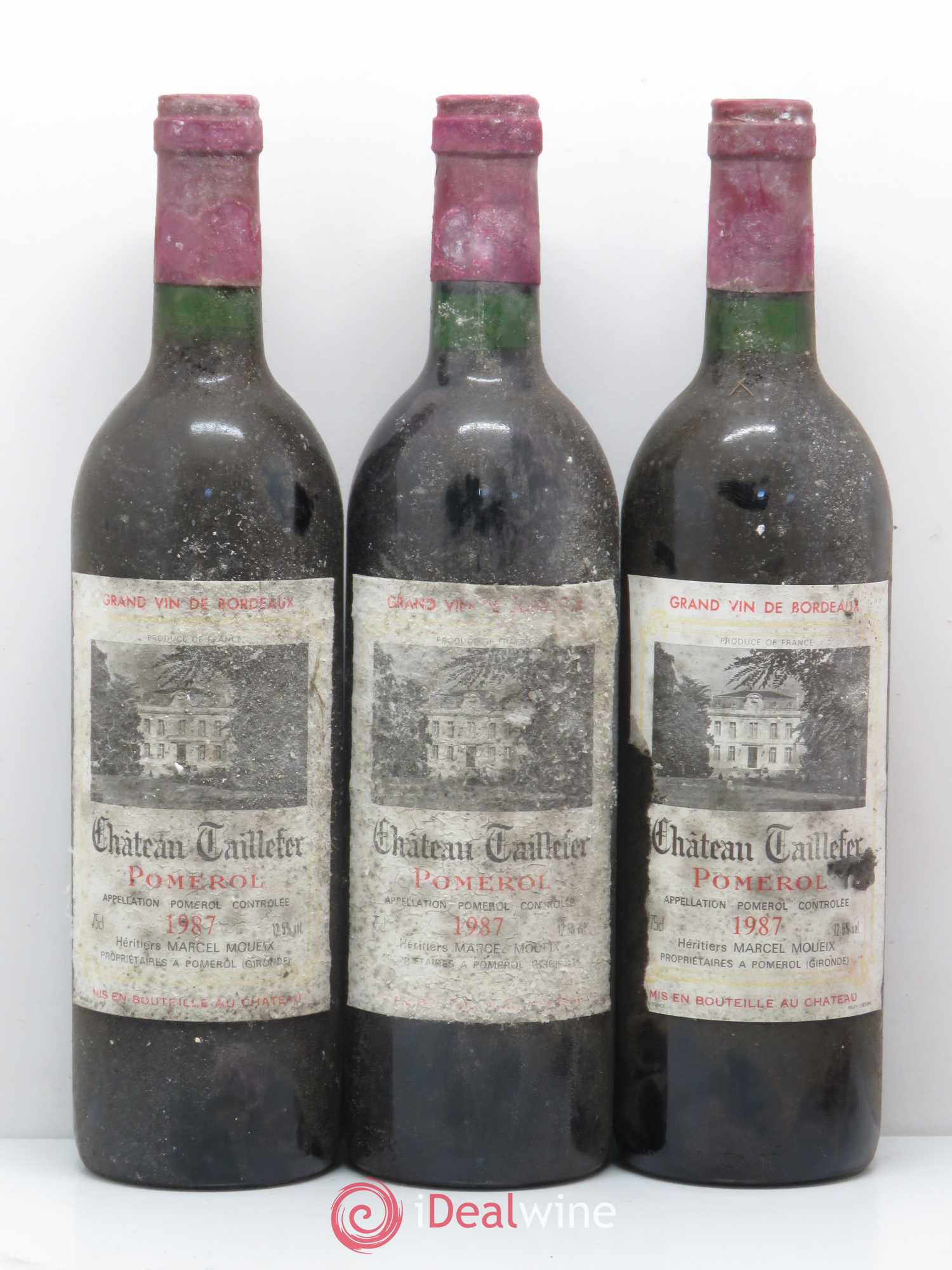 Château Taillefer (sans prix de réserve) 1987 - Lot de 3 bouteilles - 0