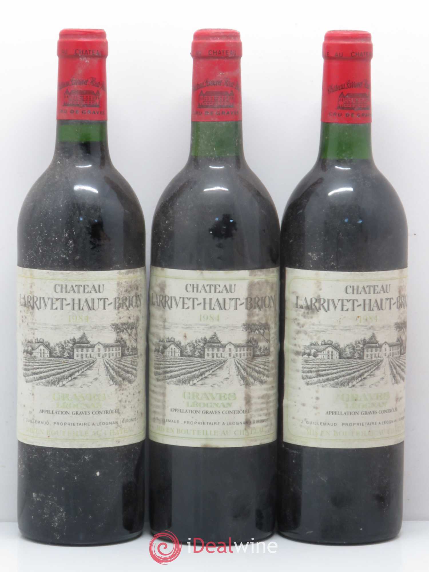 Château Larrivet Haut-Brion 1984 - Lot de 3 bouteilles - 0