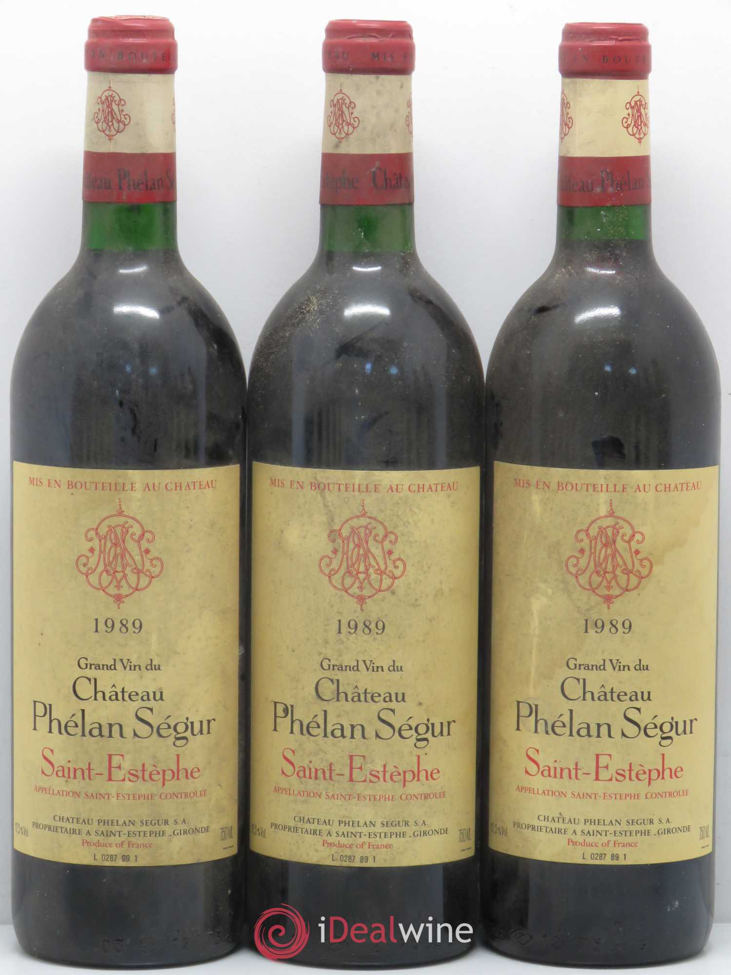 Château Phélan Ségur 1989 - Lot de 12 bouteilles - 1
