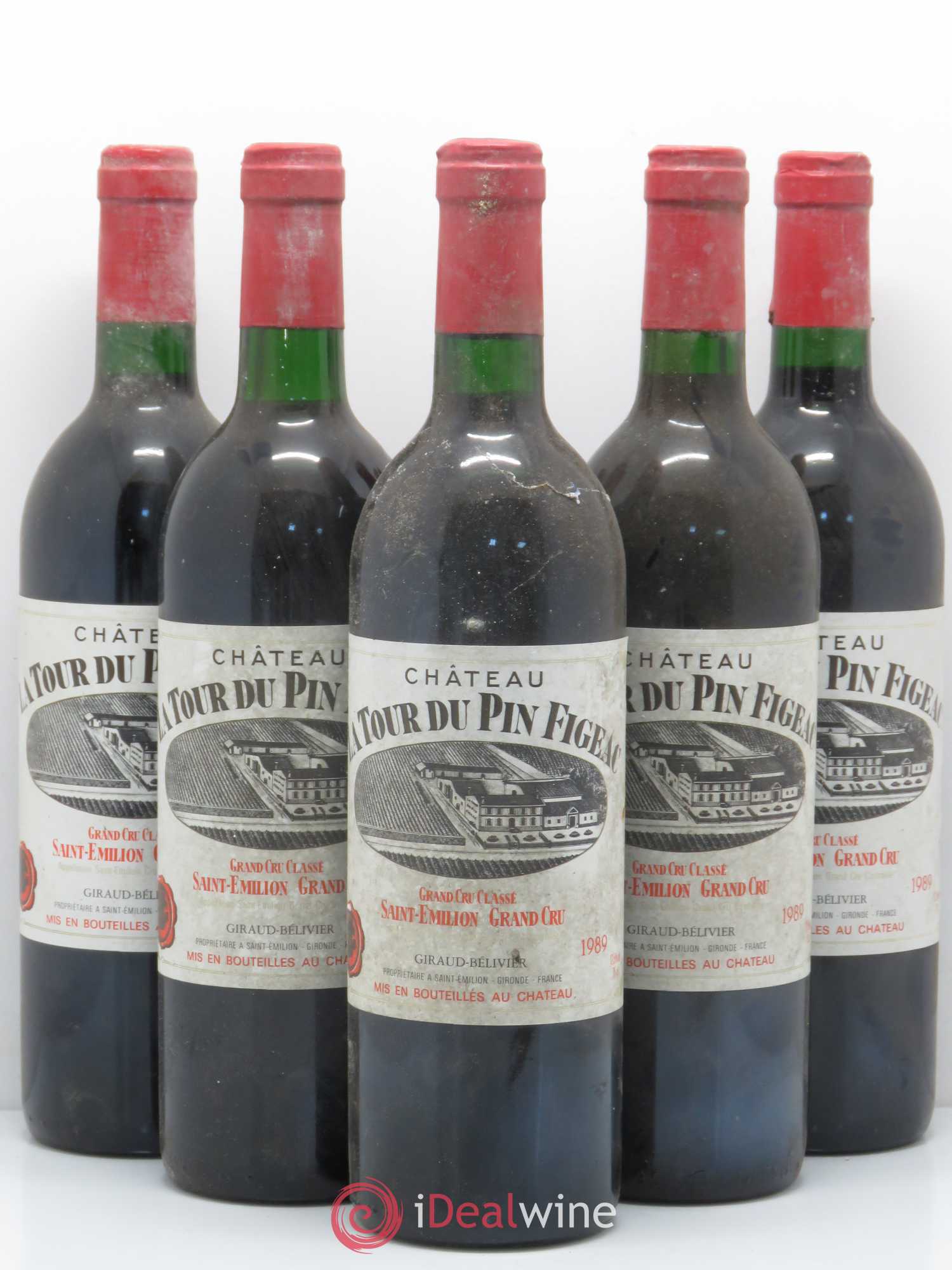 Château la Tour du Pin Figeac 1989 - Lot de 5 bouteilles - 0