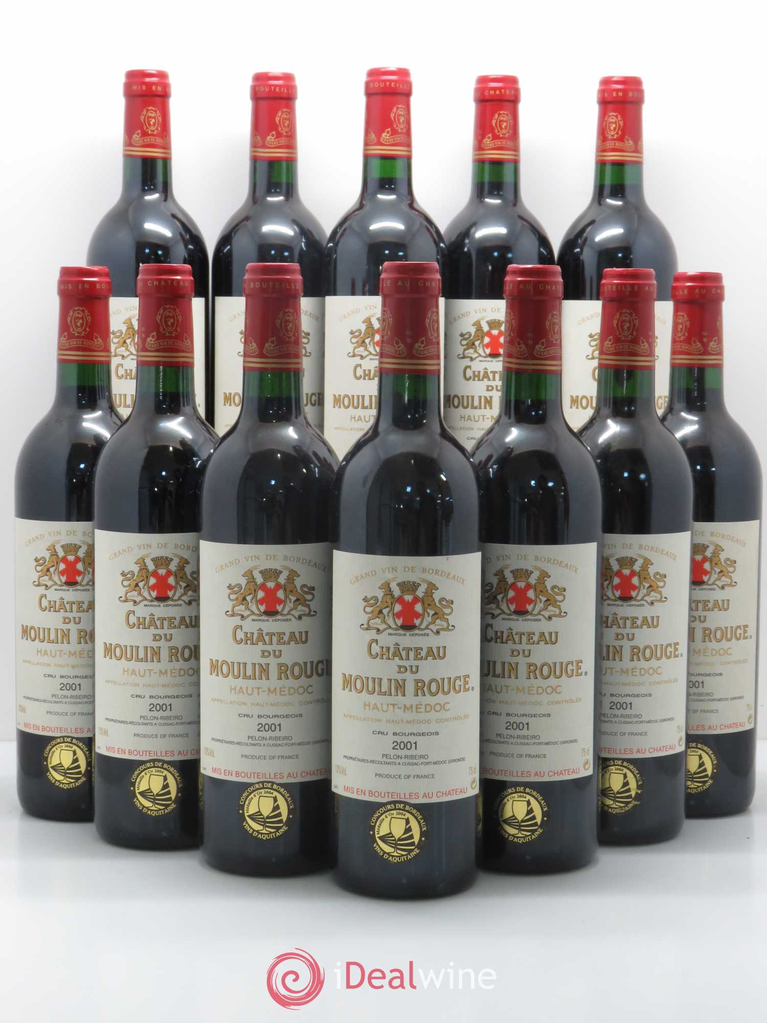Château du Moulin Rouge Cru Bourgeois (sans prix de réserve) 2001 - Lot de 12 bouteilles - 0
