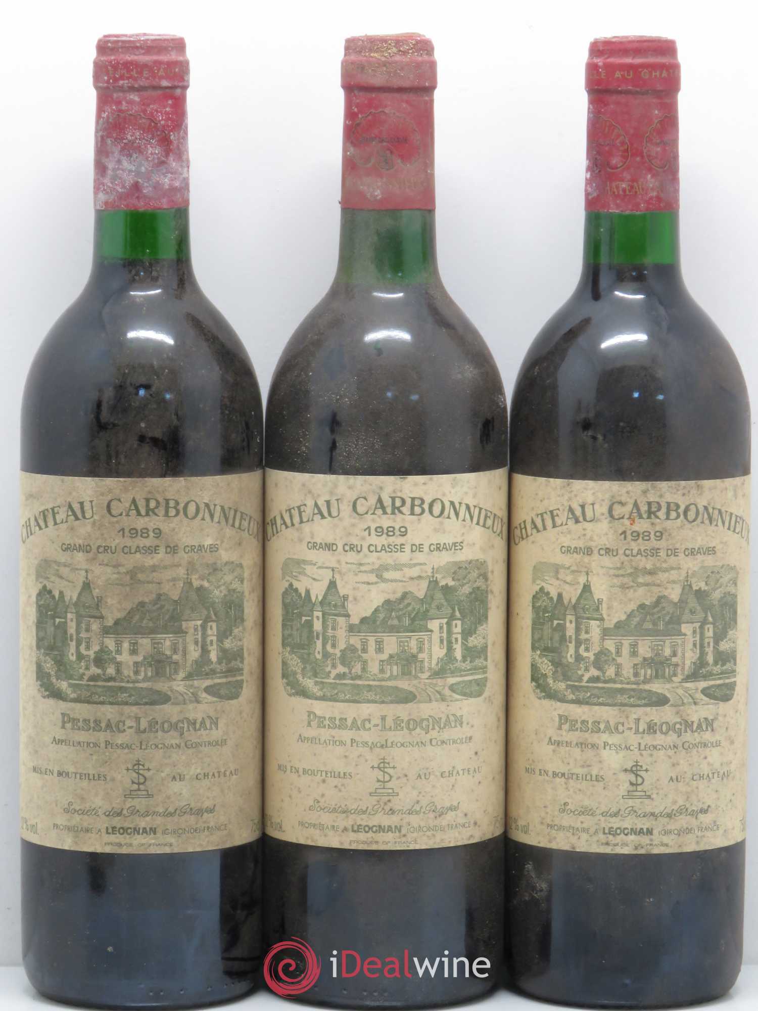 Château Carbonnieux Cru Classé de Graves 1989 - Lot de 6 bouteilles - 1