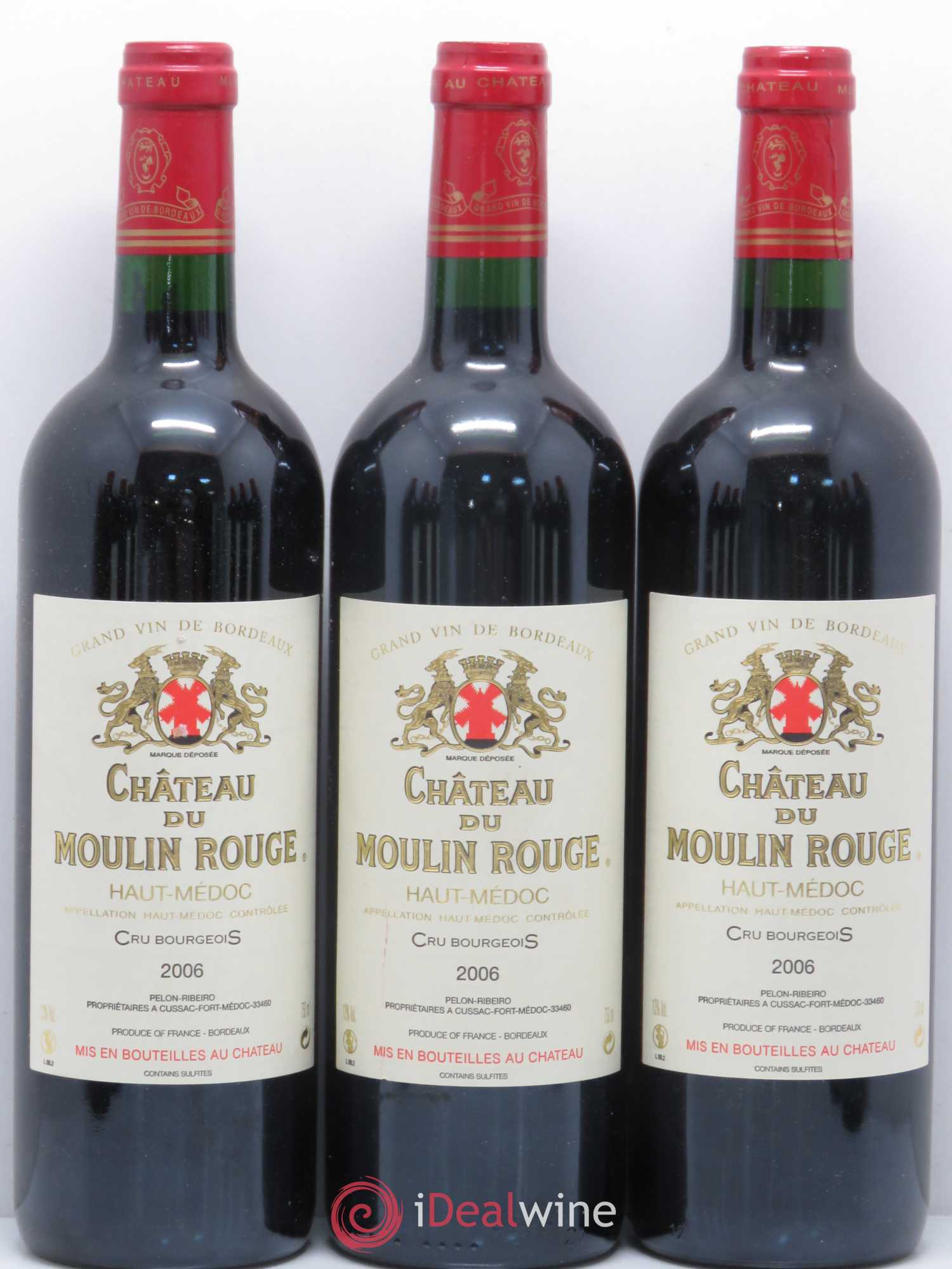 Château du Moulin Rouge Cru Bourgeois 2006 - Lot de 12 bouteilles - 2