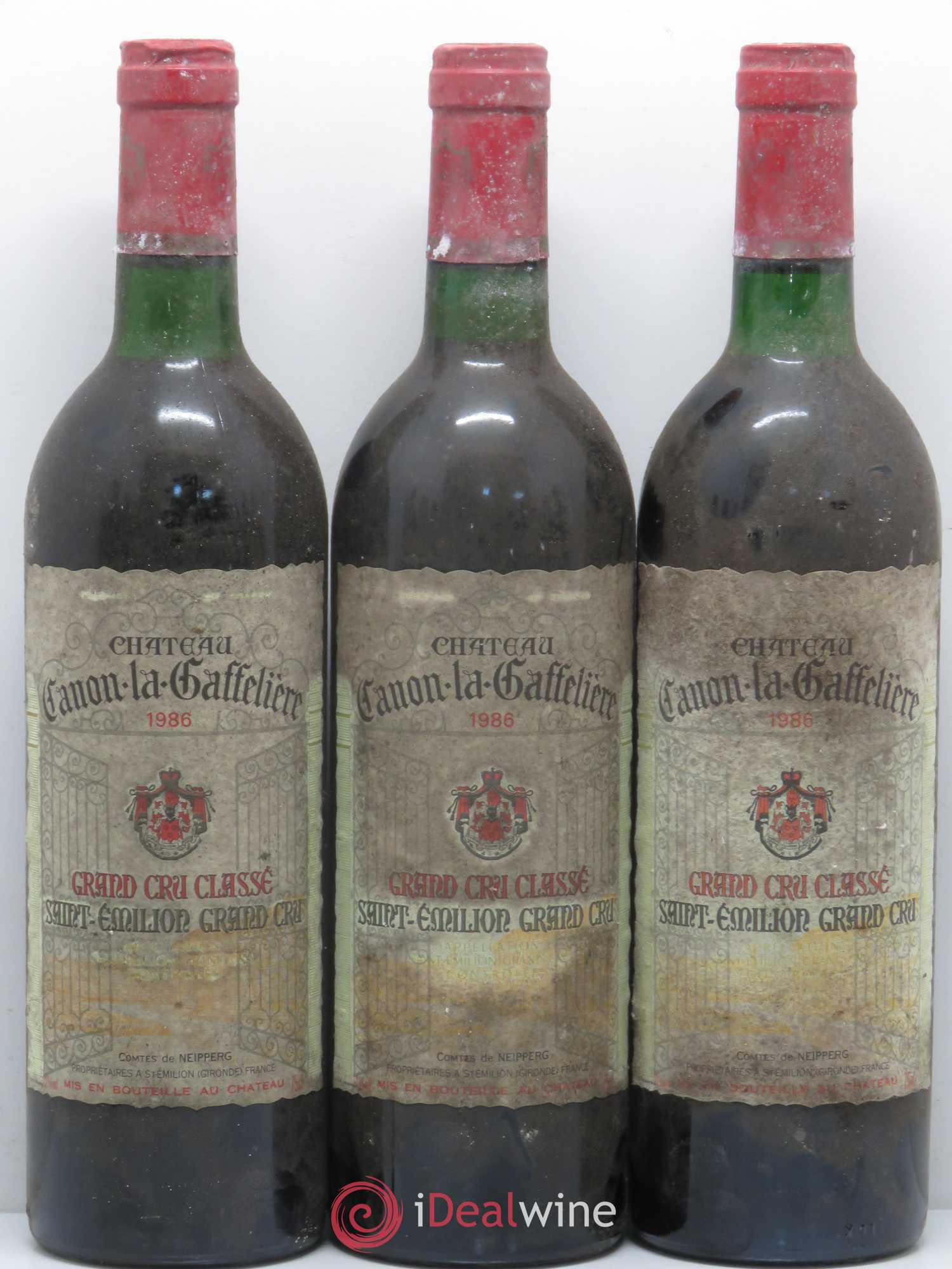 Château Canon la Gaffelière 1er Grand Cru Classé B 1986 - Lot de 12 bouteilles - 1