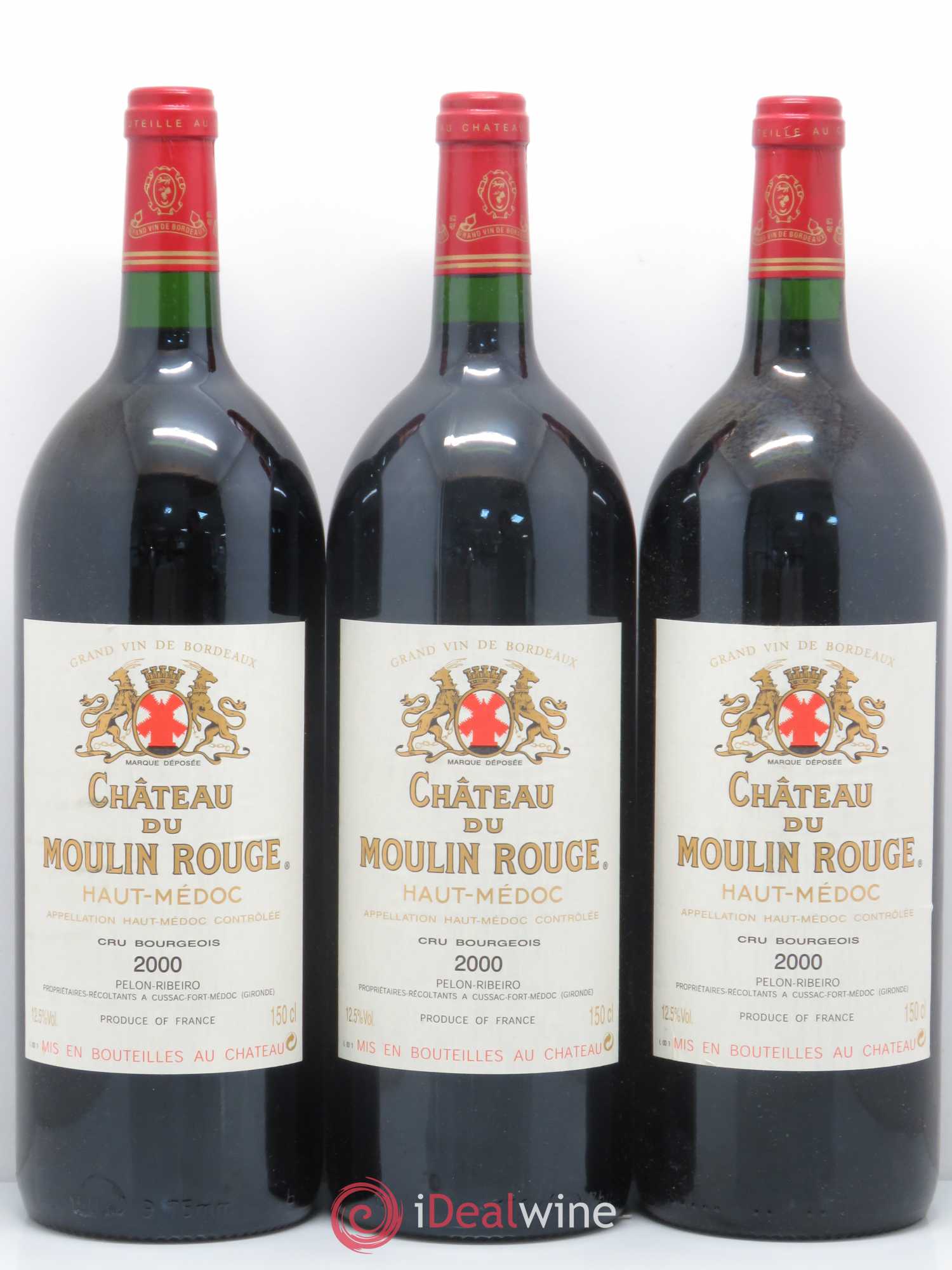 Château du Moulin Rouge Cru Bourgeois 2000 - Lot de 3 magnums - 0