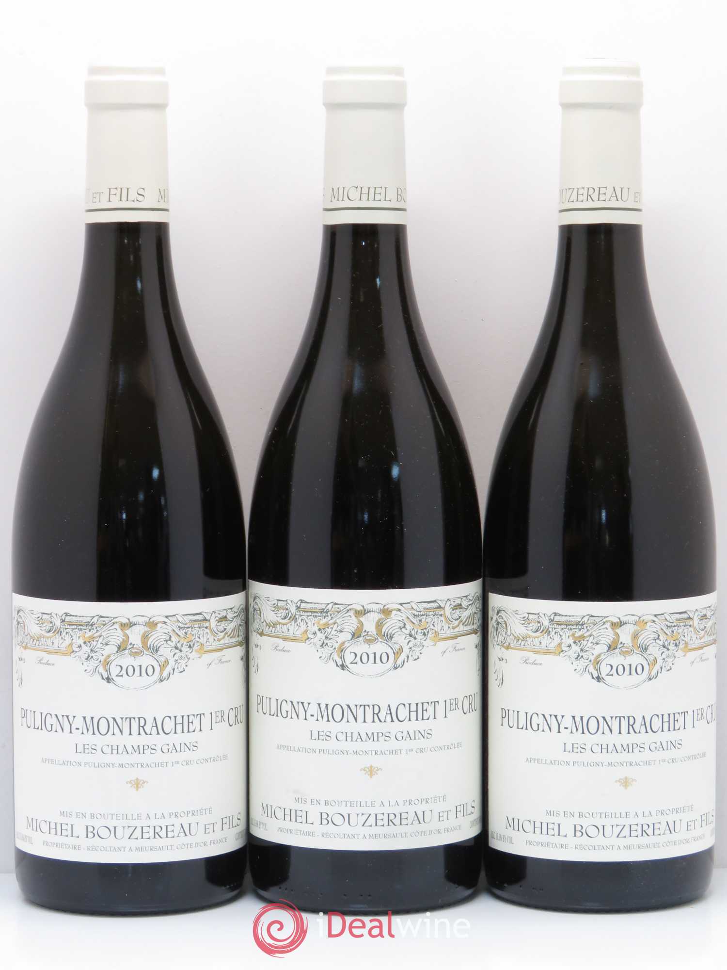 Puligny-Montrachet 1er Cru Les Champs Gains Michel Bouzereau et Fils (Domaine) 2010 - Lot de 6 bouteilles - 1