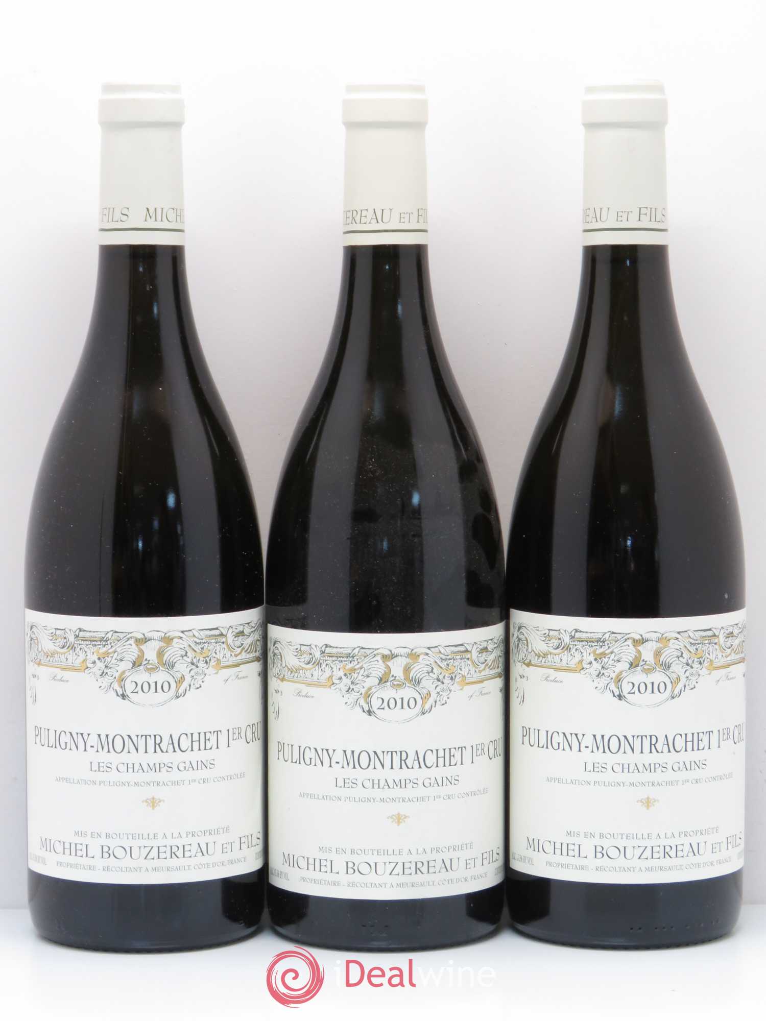 Puligny-Montrachet 1er Cru Les Champs Gains Michel Bouzereau et Fils (Domaine) 2010 - Lot de 3 bouteilles - 0