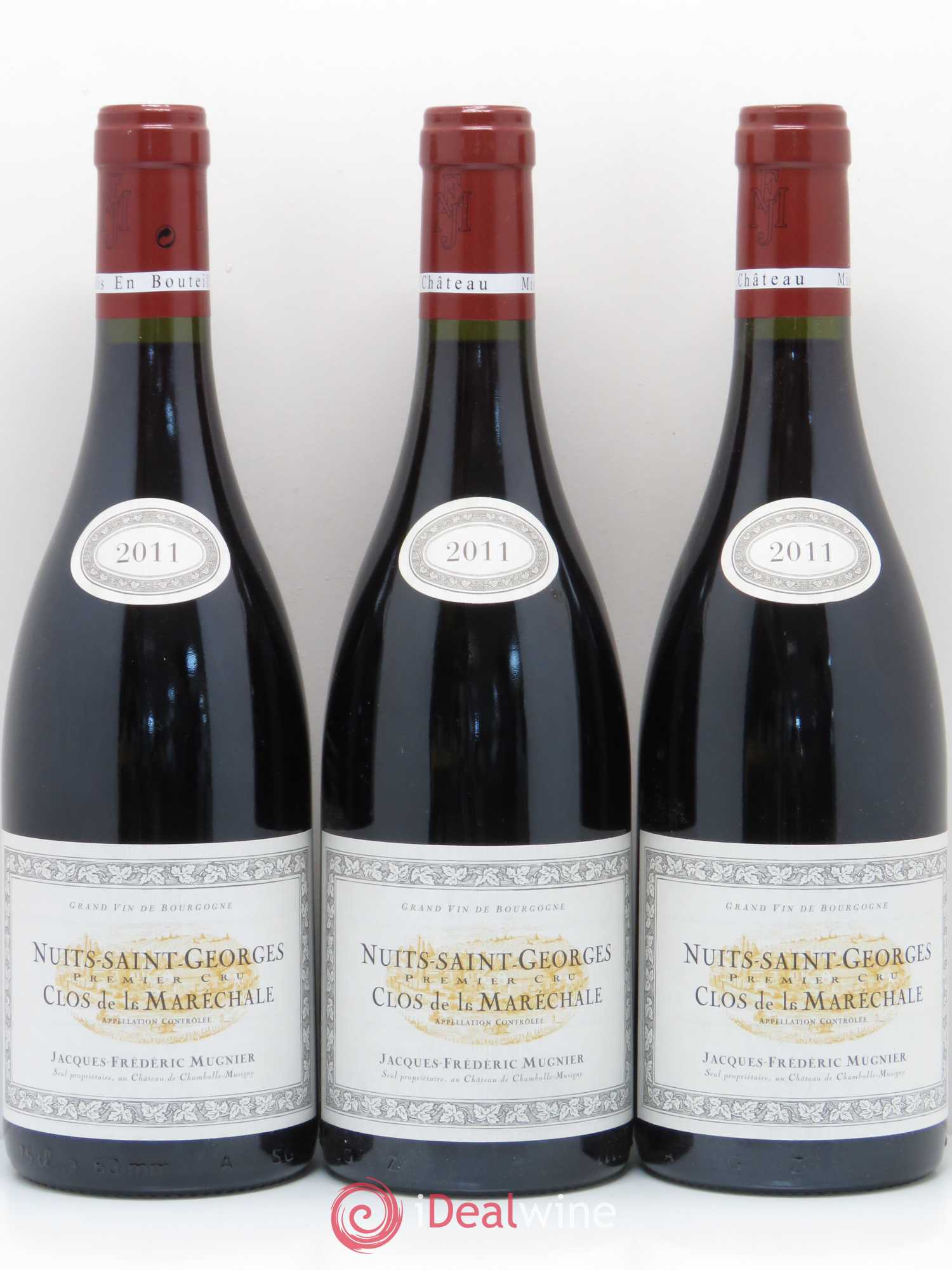 Nuits-Saint-Georges 1er Cru Clos de La Maréchale Jacques-Frédéric Mugnier 2011 - Lot de 3 bouteilles - 0