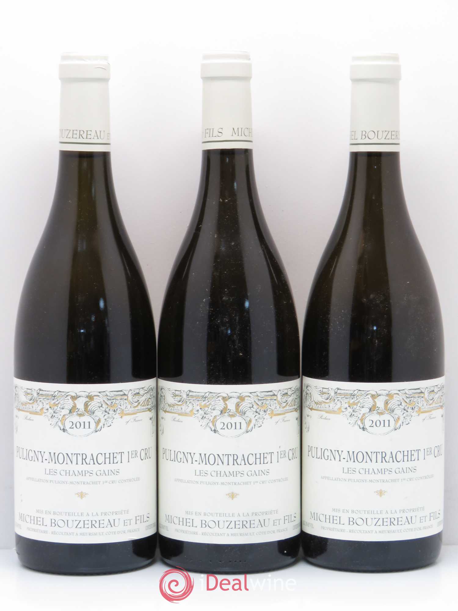 Puligny-Montrachet 1er Cru Les Champs Gains Michel Bouzereau et Fils (Domaine) 2011 - Lot de 3 bouteilles - 0
