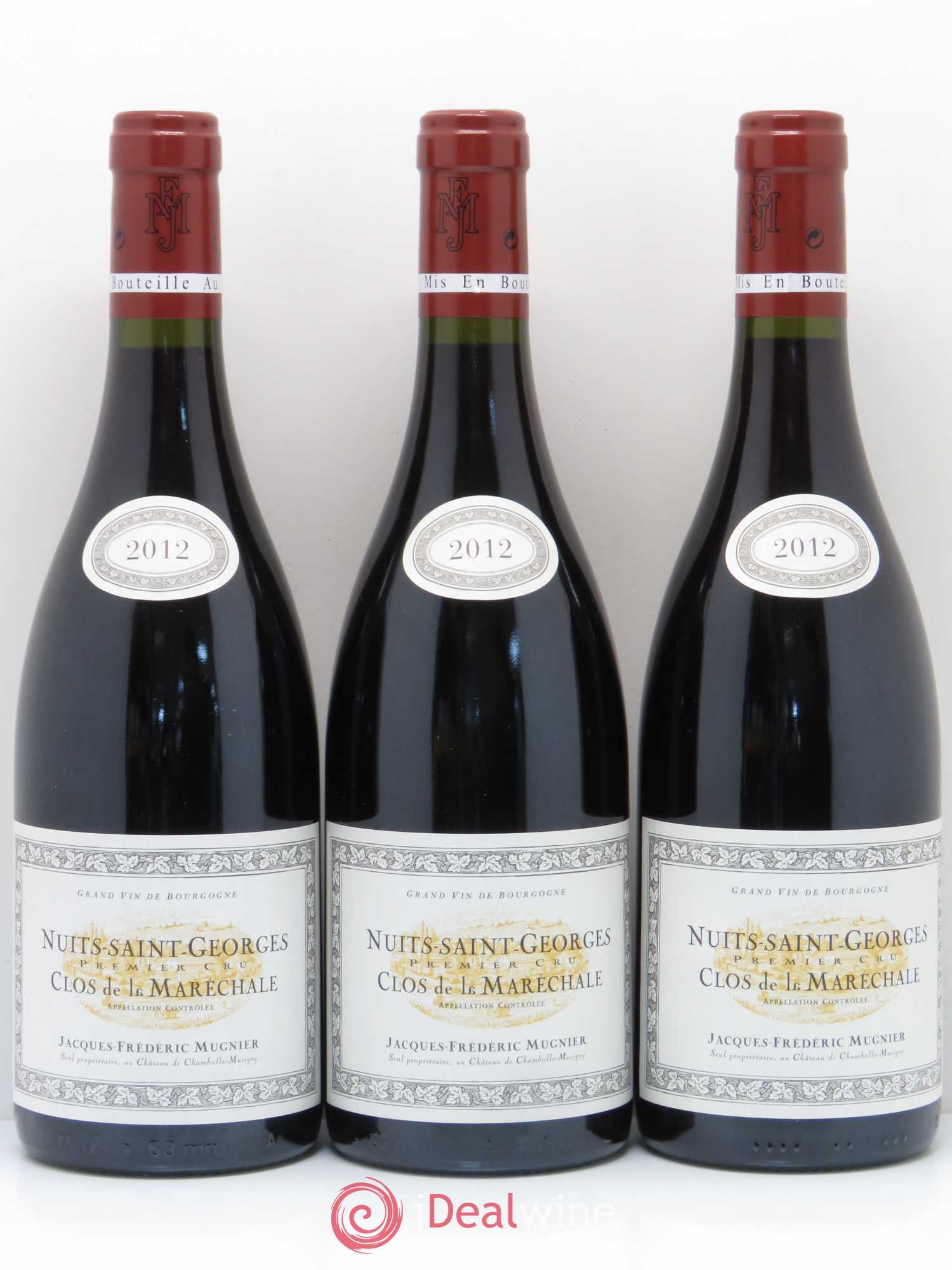 Nuits-Saint-Georges 1er Cru Clos de La Maréchale Jacques-Frédéric Mugnier 2012 - Lot de 3 bouteilles - 0