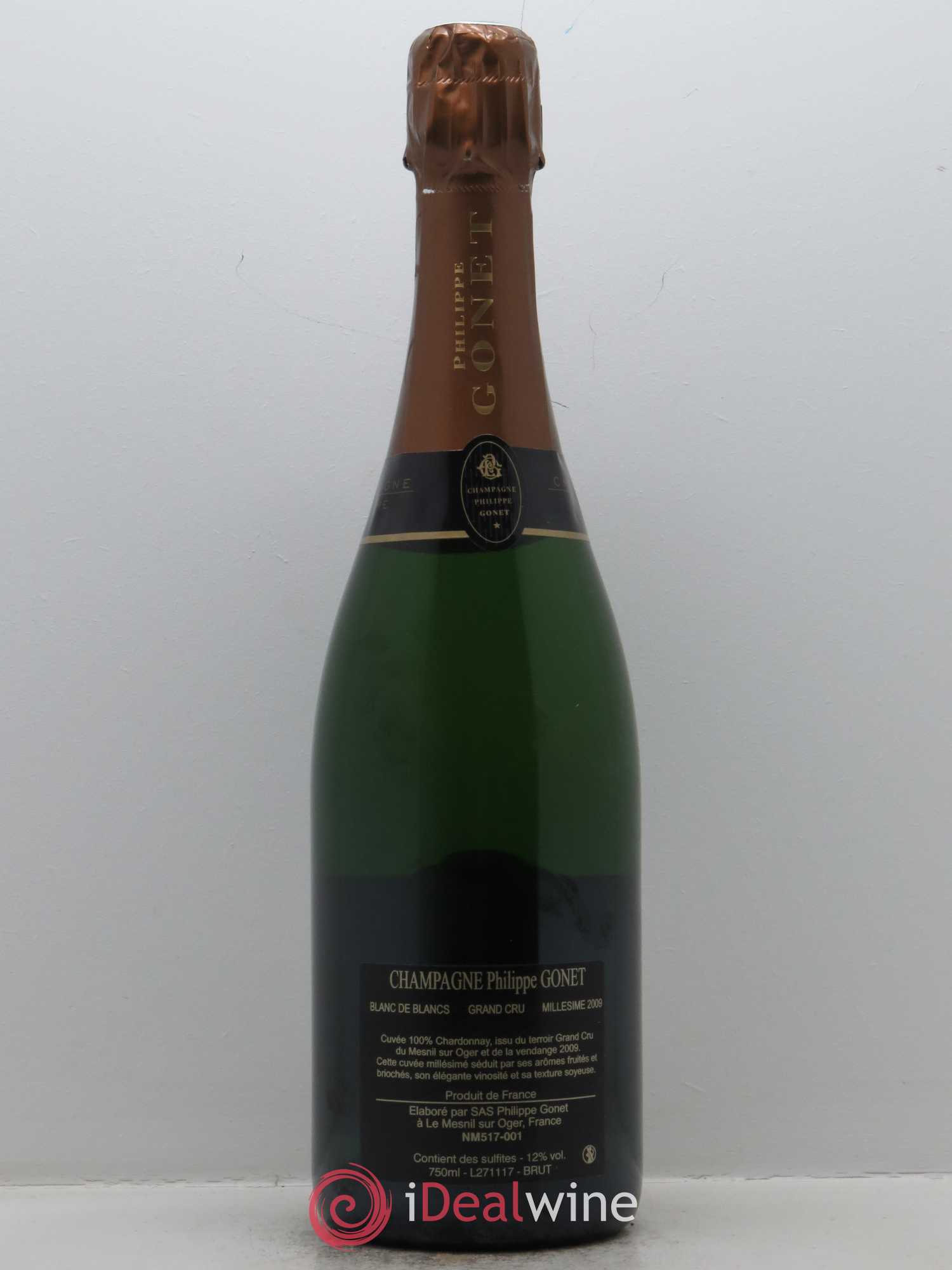 Millésimé Blanc de Blancs Grand Cru Brut Philippe Gonet 2009 - Posten von 1 Flasche - 1
