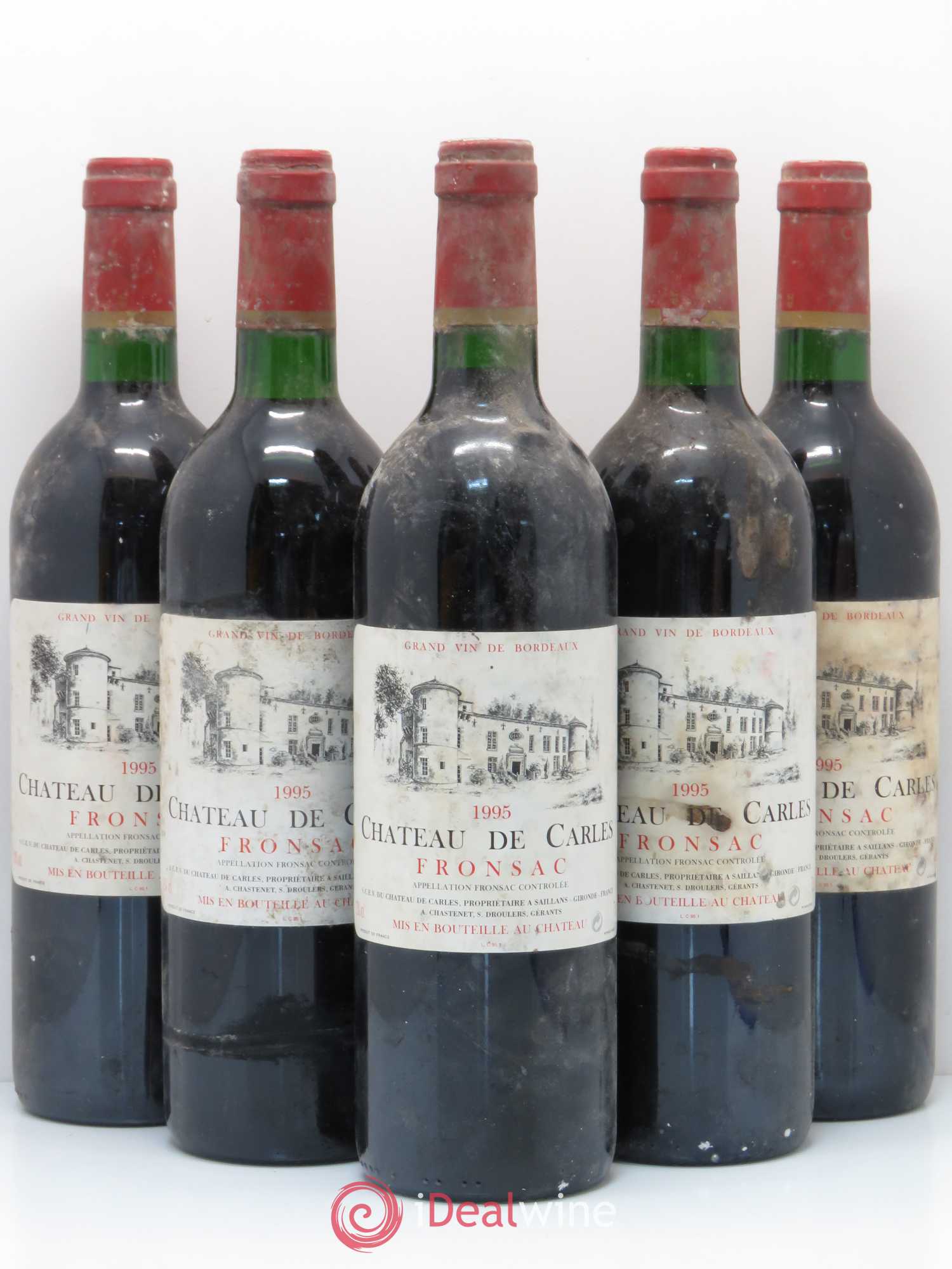 Château de Carles (sans prix de réserve) 1995 - Lot de 5 bouteilles - 0