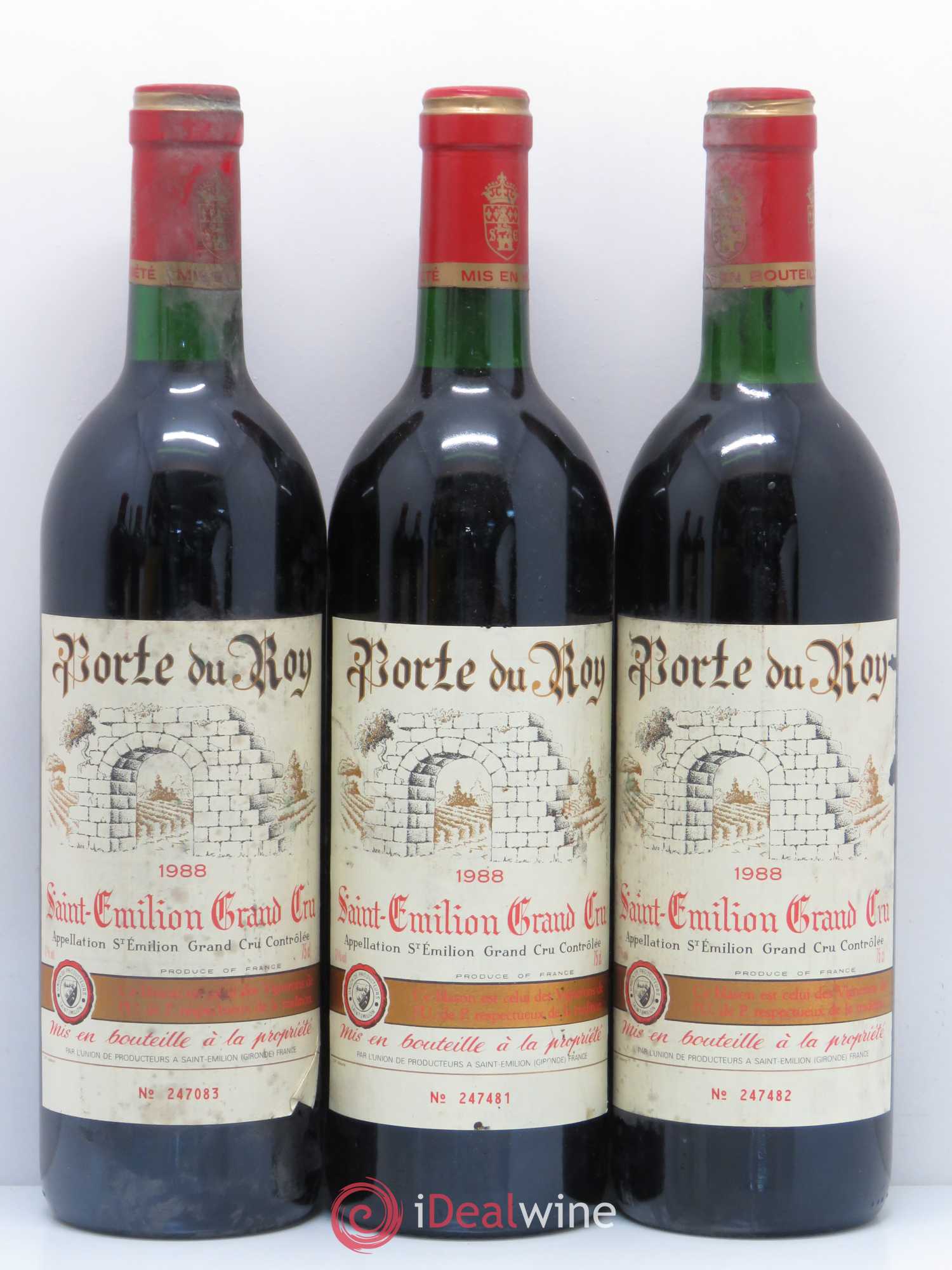 Saint-Émilion Porte du Roy 1988 - Lot de 5 bouteilles - 1
