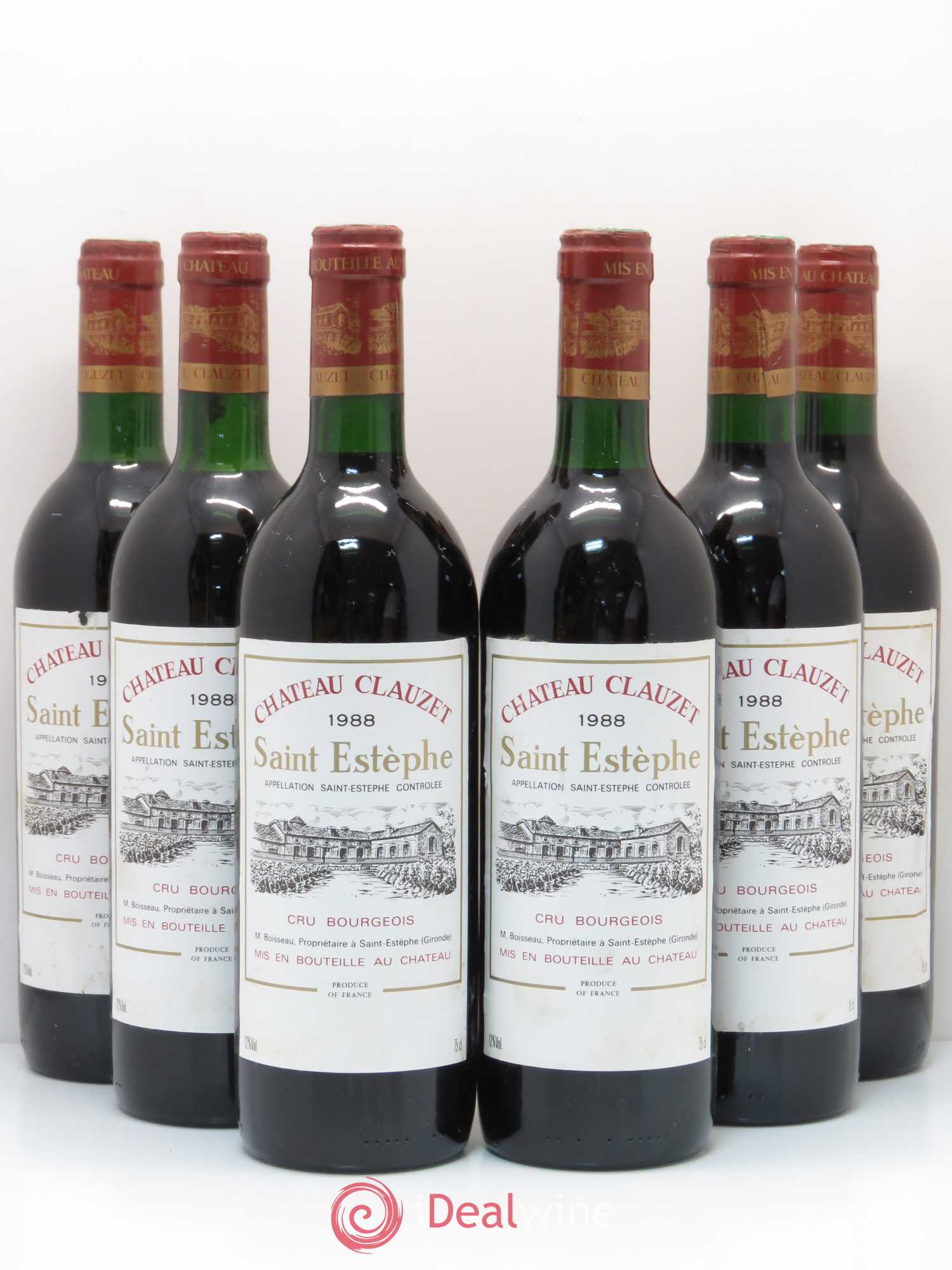 Château Clauzet 1988 - Lot de 6 bouteilles - 0