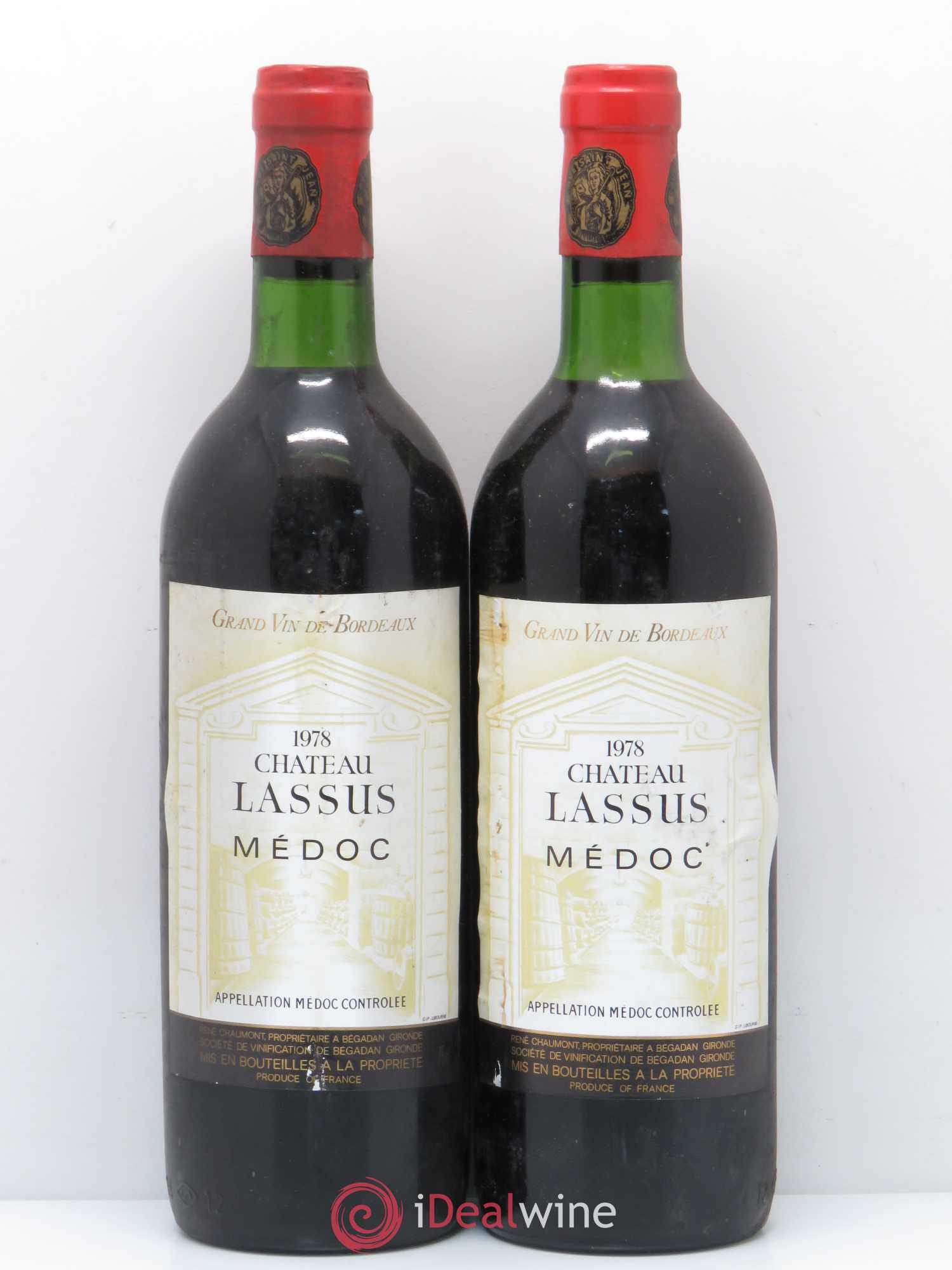 Médoc Château Lassus (sans prix de réserve) 1978 - Posten von 2 Flaschen - 0