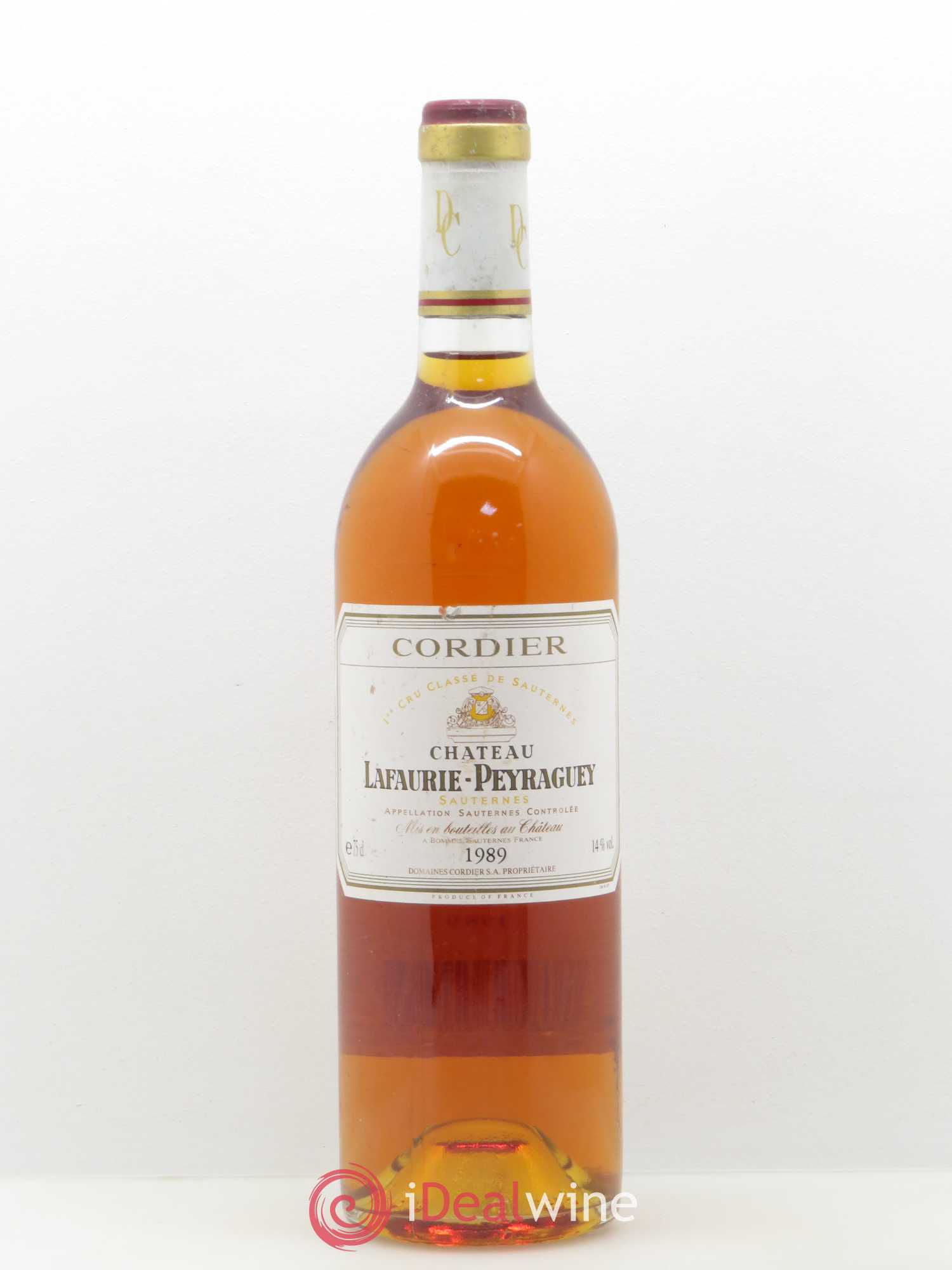 Château Lafaurie-Peyraguey 1er Grand Cru Classé 1989 - Lotto di 1 bottiglia - 0