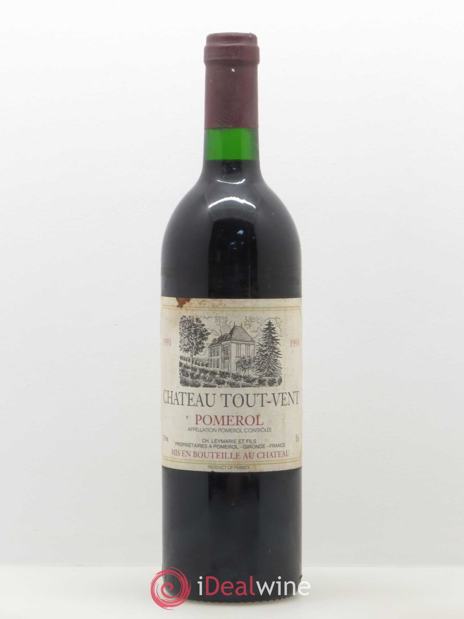 Pomerol Chateau Tout-Vent 1991 - Posten von 1 Flasche - 0