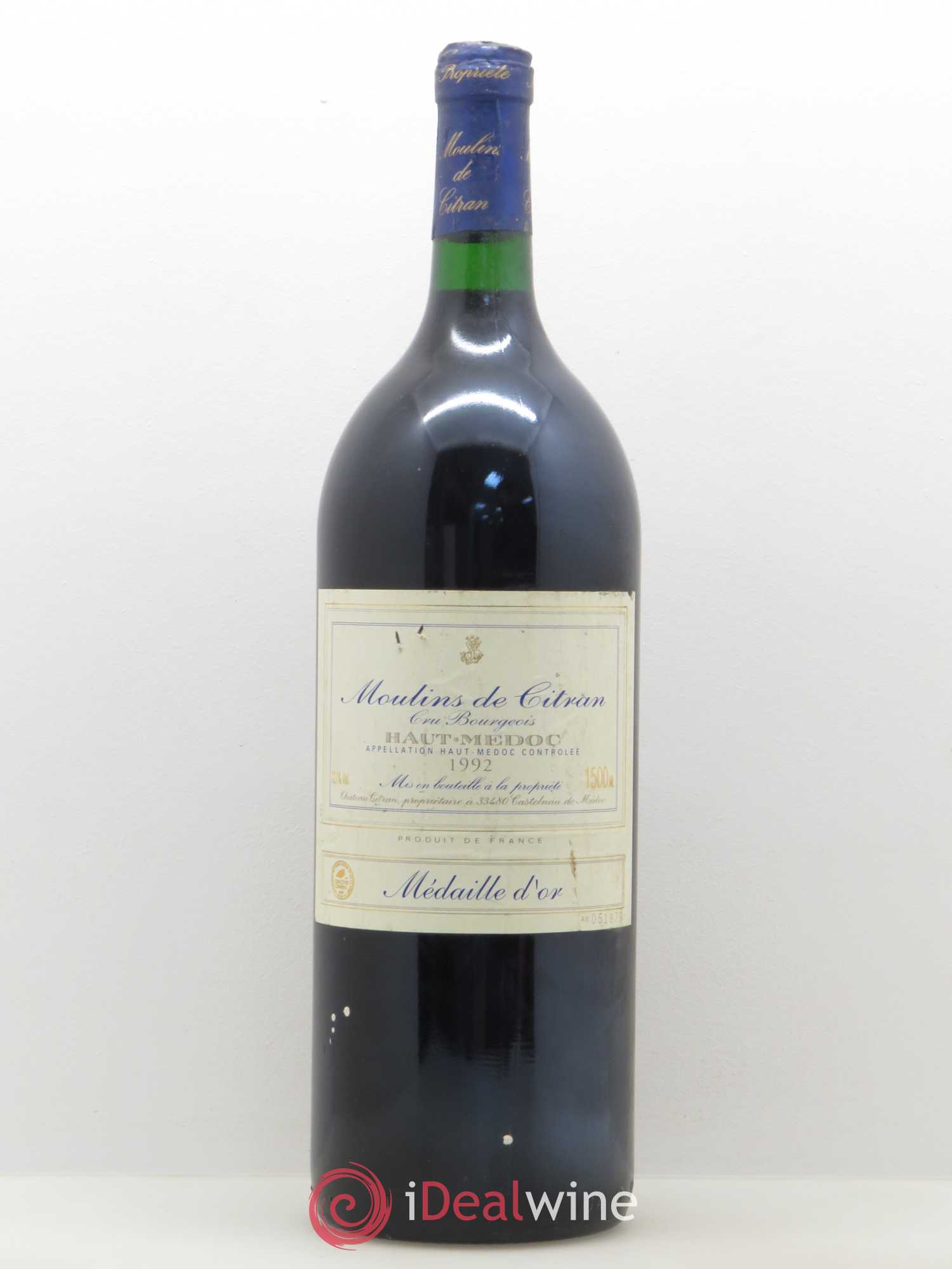 Haut Médoc Moulins de Citran (sans prix de réserve) 1992 - Posten von 1 Magnum - 0