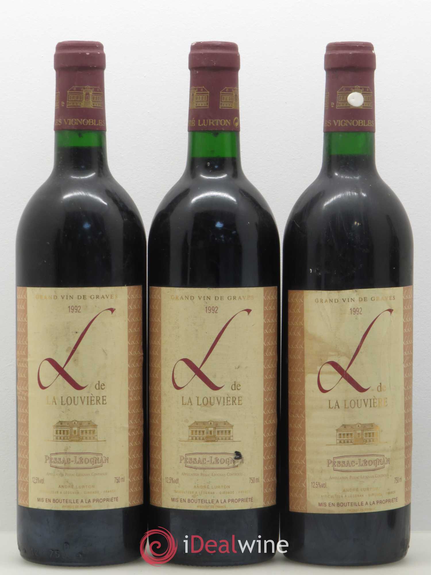 Pessac-Léognan L de La Louvière(sans prix de réserve) 1992 - Posten von 6 Flaschen - 2