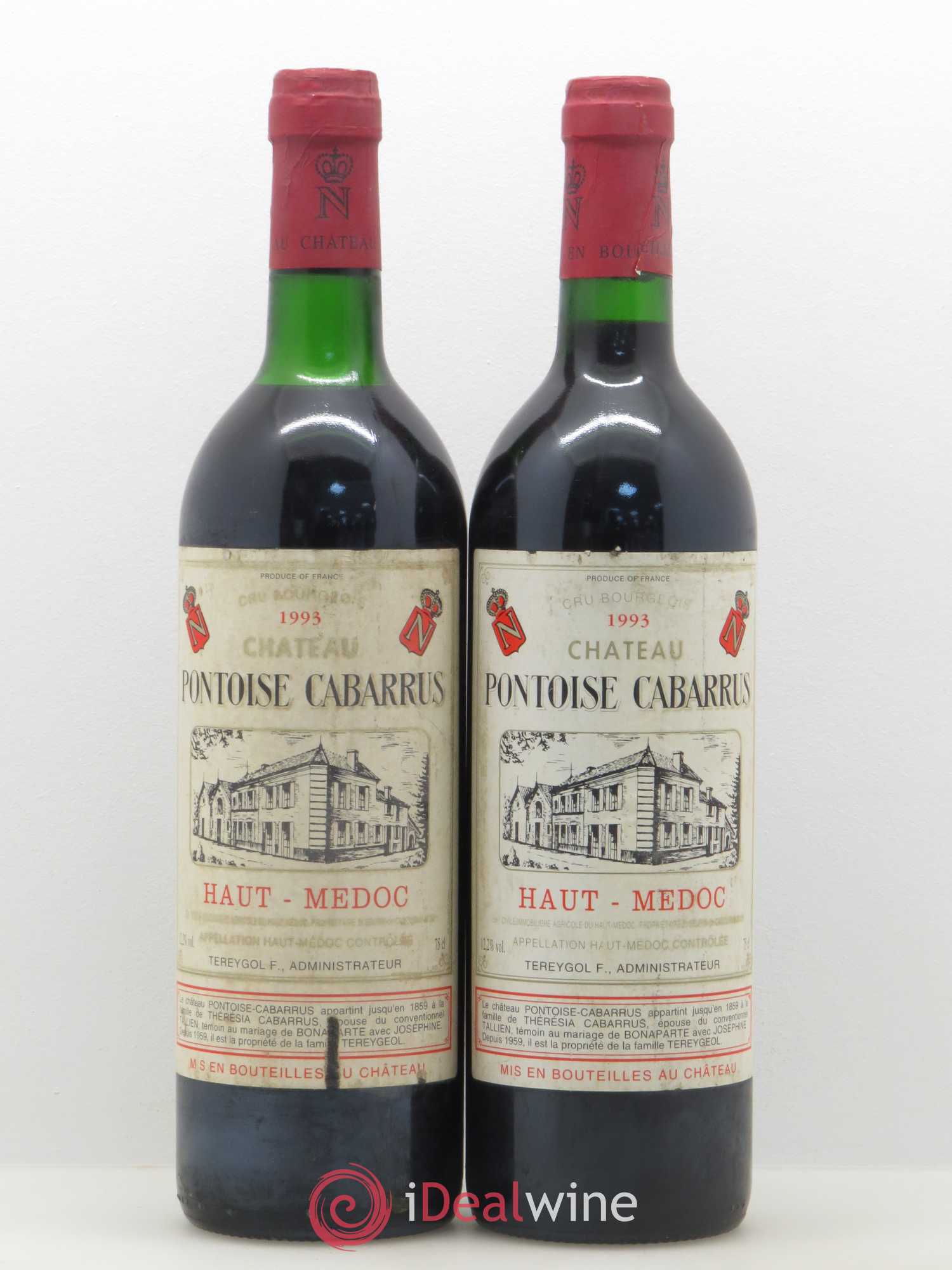 Château Pontoise Cabarrus Cru Bourgeois 1993 - Lot de 2 bouteilles - 0