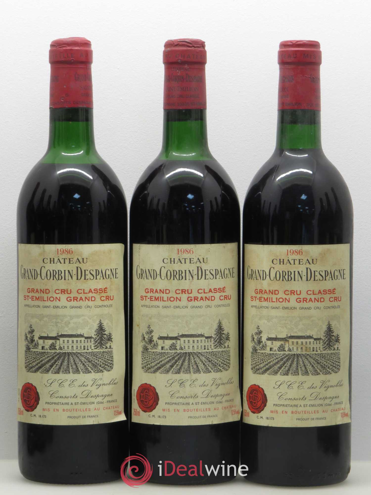 Château Grand Corbin Despagne Grand Cru Classé 1986 - Lot de 12 bouteilles - 2