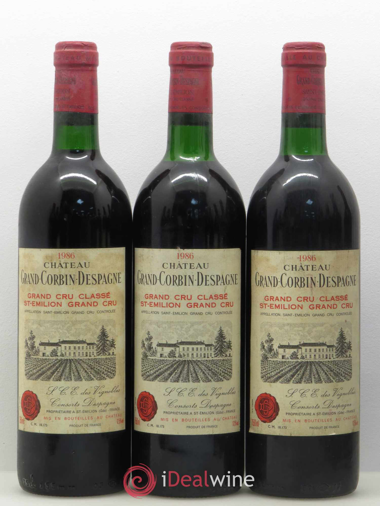 Château Grand Corbin Despagne Grand Cru Classé 1986 - Lot de 12 bouteilles - 4