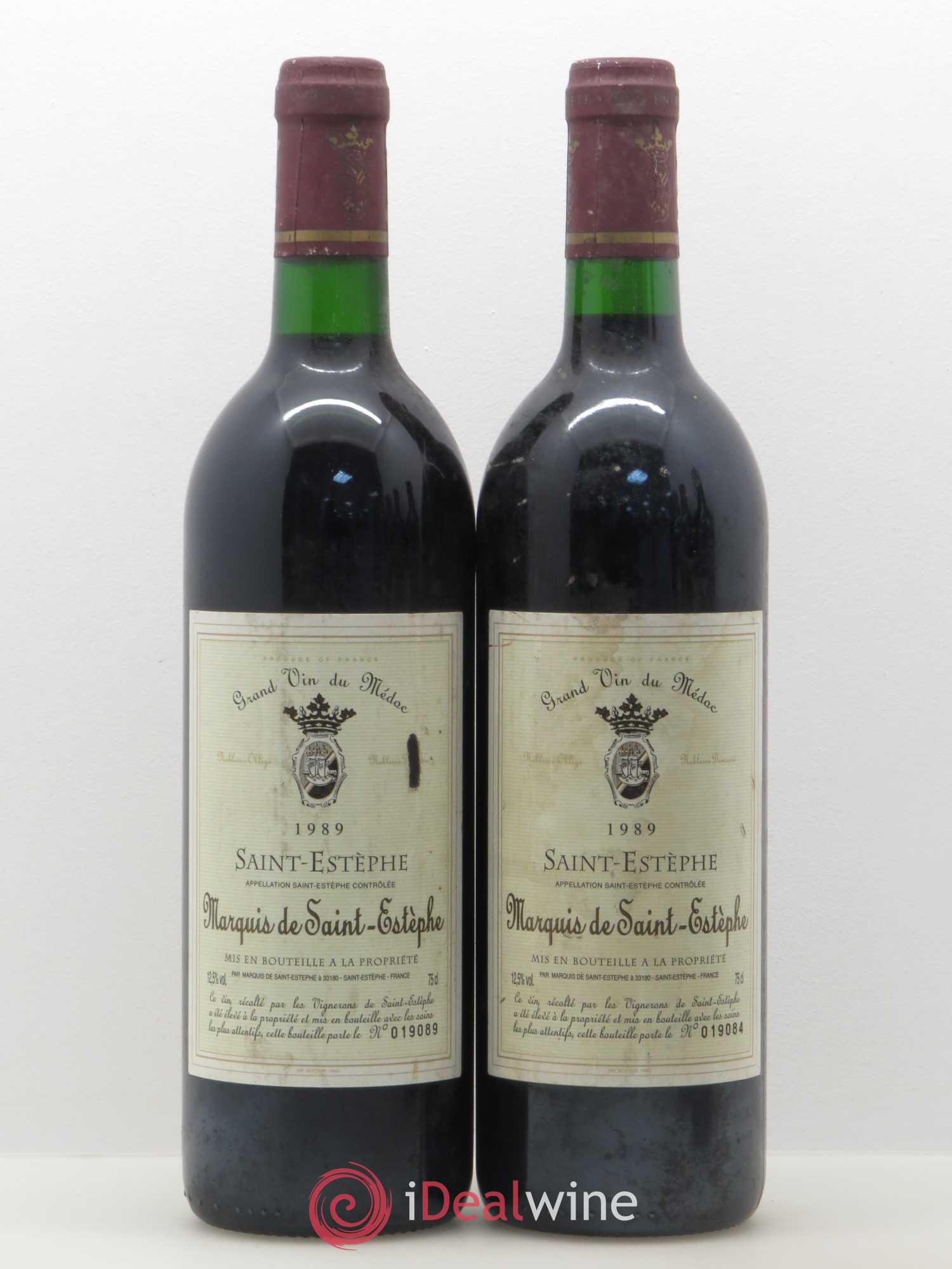 Marquis de Saint Estèphe 1989 - Lot de 5 bouteilles - 2