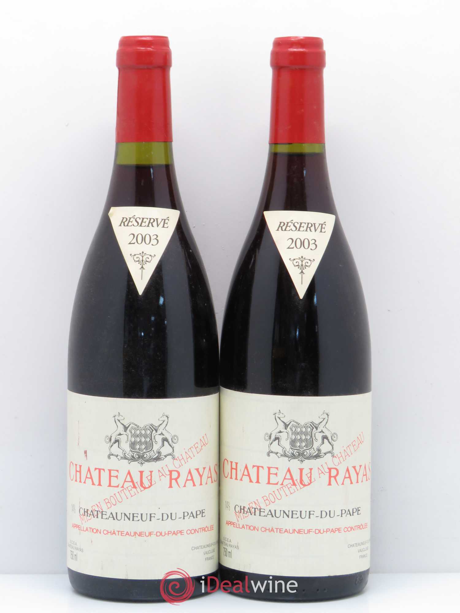 Châteauneuf-du-Pape Château Rayas Emmanuel Reynaud 2003 - Lot de 2 bouteilles - 0