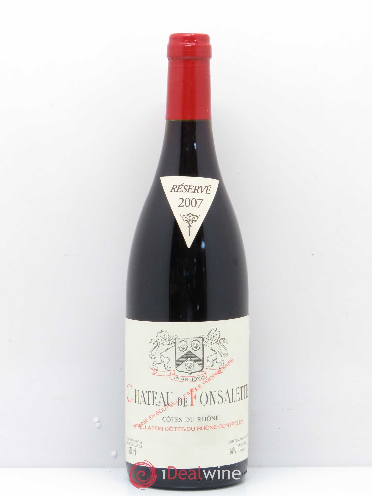 Côtes-du-Rhône Château de Fonsalette Emmanuel Reynaud 2007 - Lot de 1 bouteille - 0
