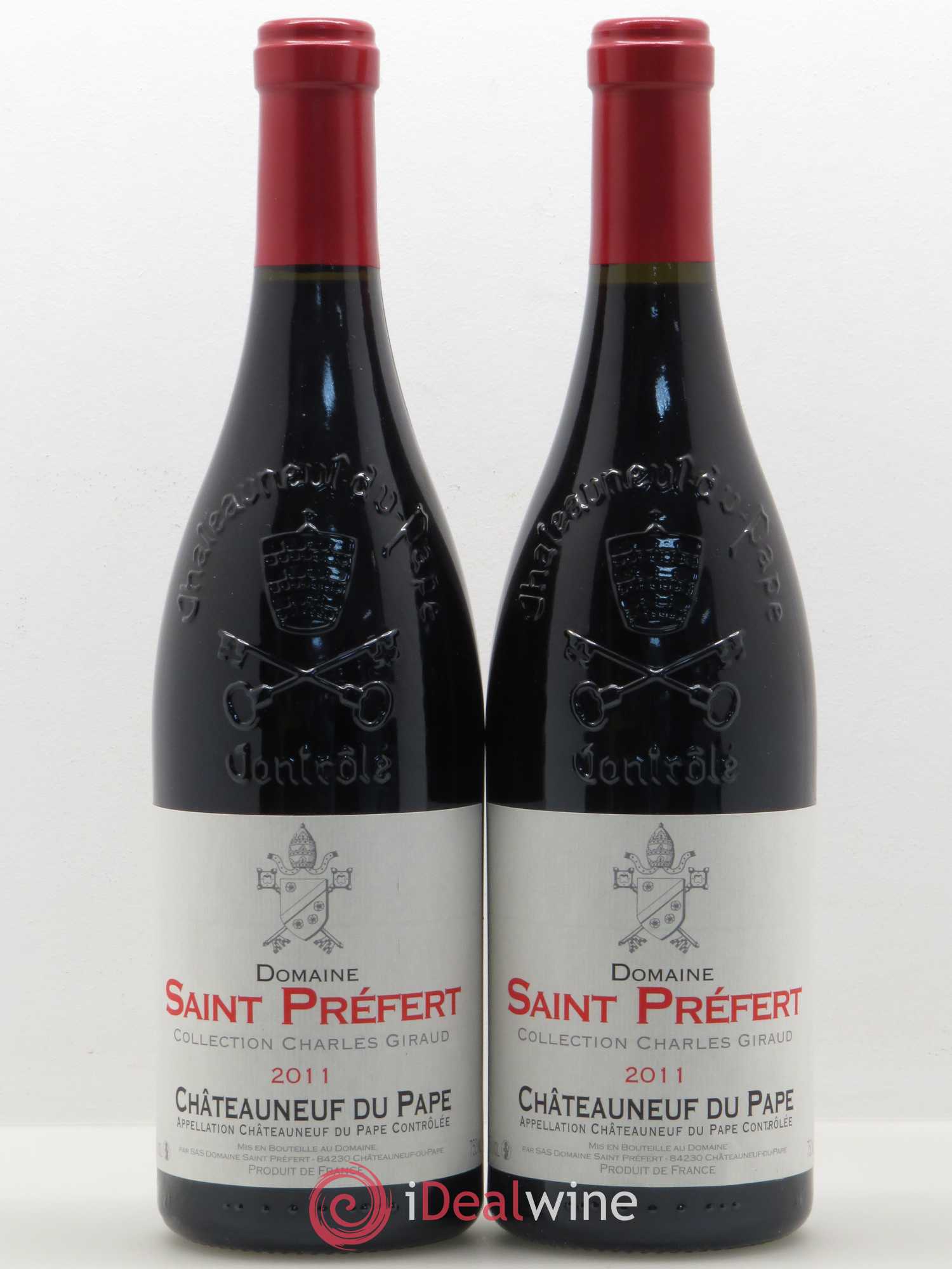 Châteauneuf-du-Pape Collection Charles Giraud Domaine Saint-Préfert 2011 - Lot de 2 bouteilles - 0