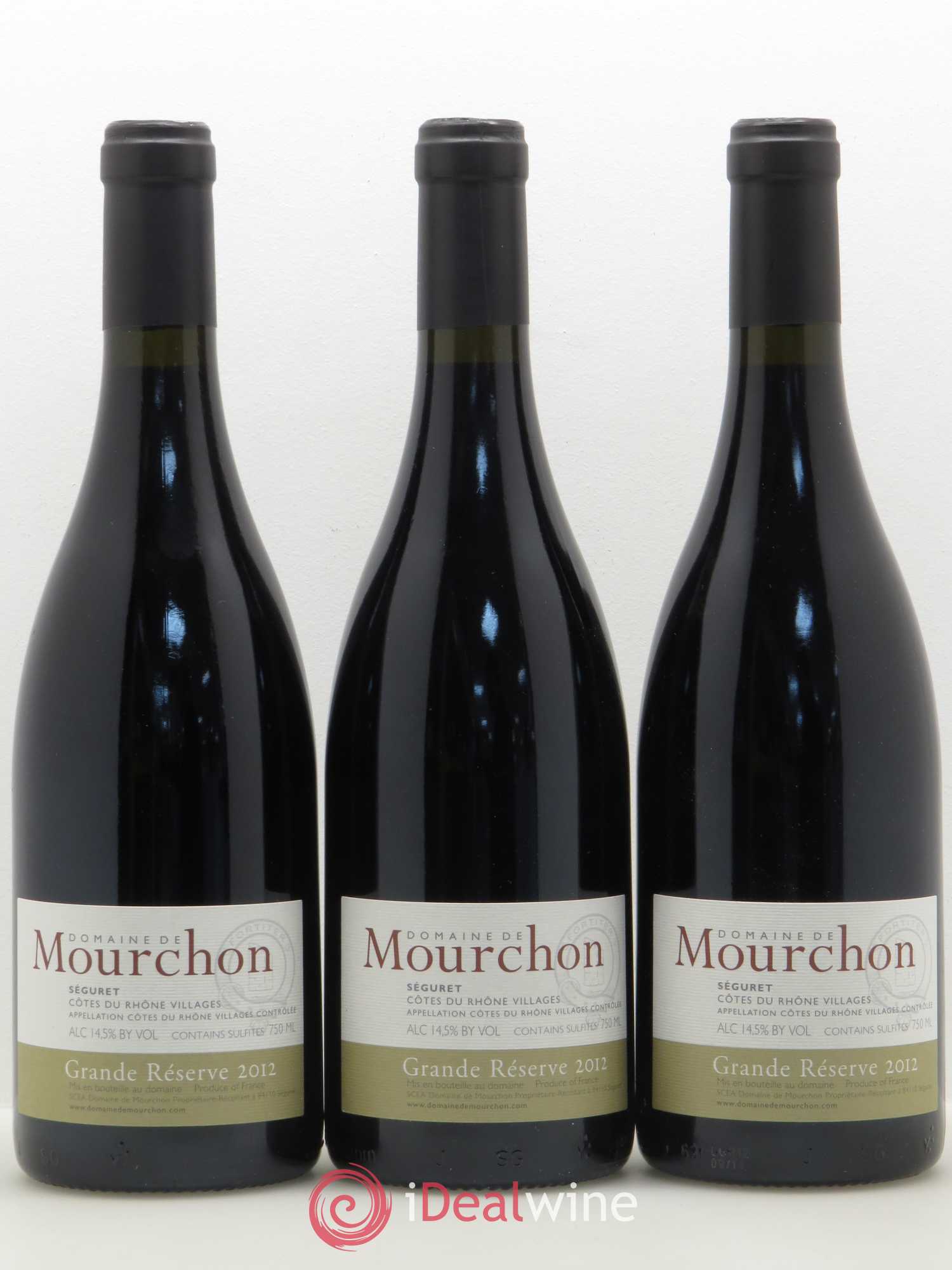 Côtes-du-Rhône Séguret Grande Reserve Domaine de Mourchon (sans prix de réserve) 2012 - Posten von 3 Flaschen - 0