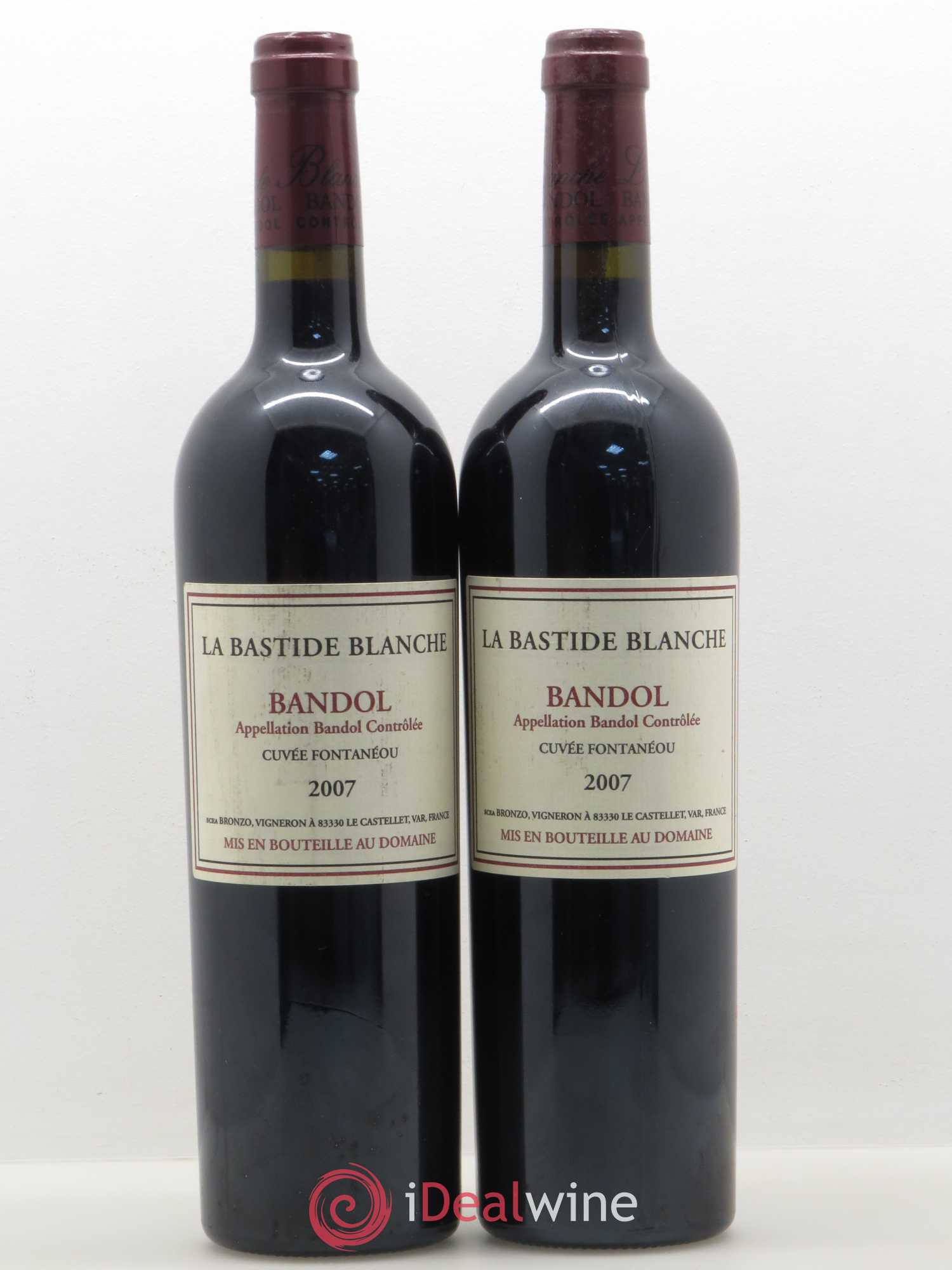 Bandol La Bastide Blanche Cuvée Fontanéou Famille Bronzo 2007 - Lot de 2 bouteilles - 0