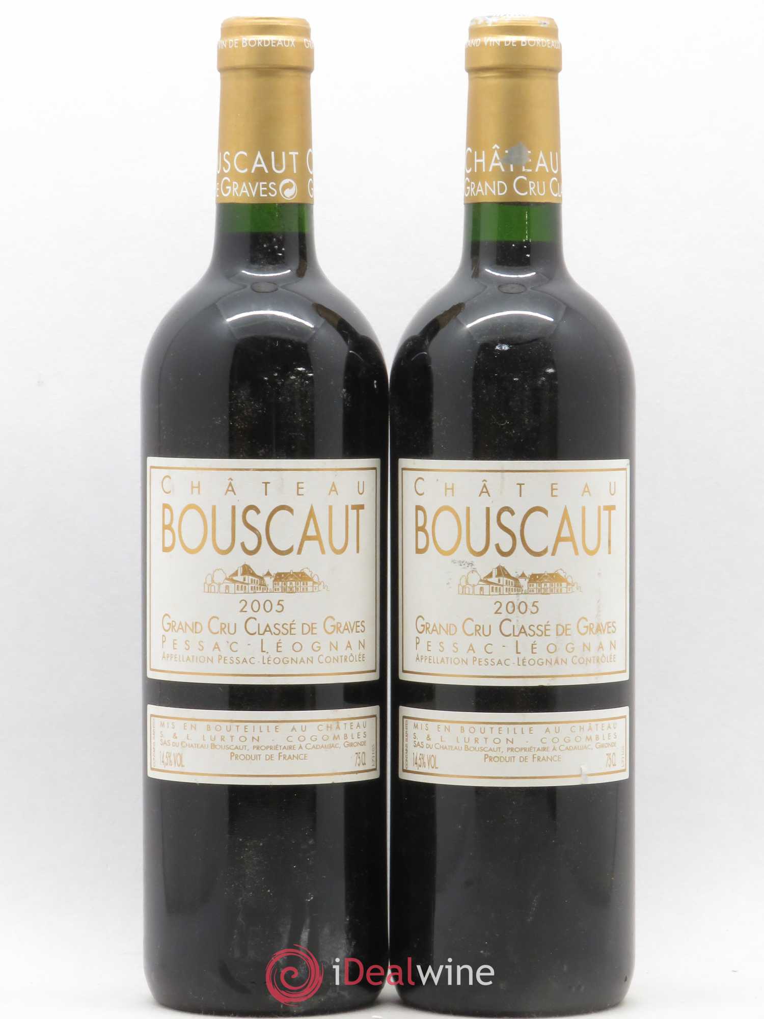 Château Bouscaut Cru Classé de Graves 2005 - Lot de 2 bouteilles - 0
