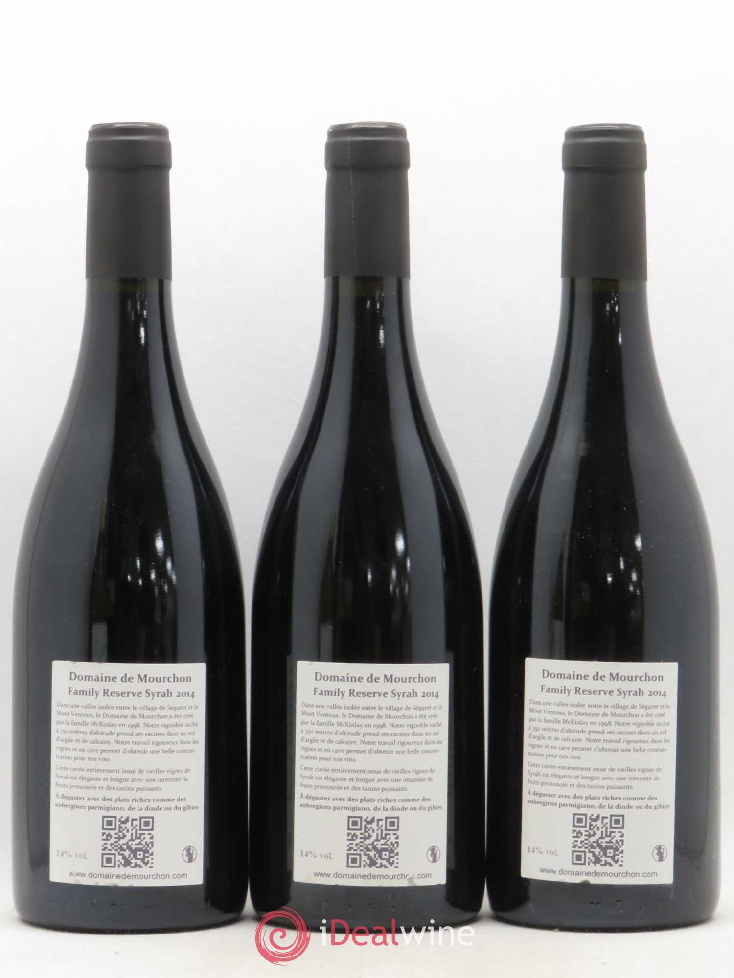 Côtes-du-Rhône Reserve Syrah Domaine de Mourchon 2014 - Posten von 3 Flaschen - 1
