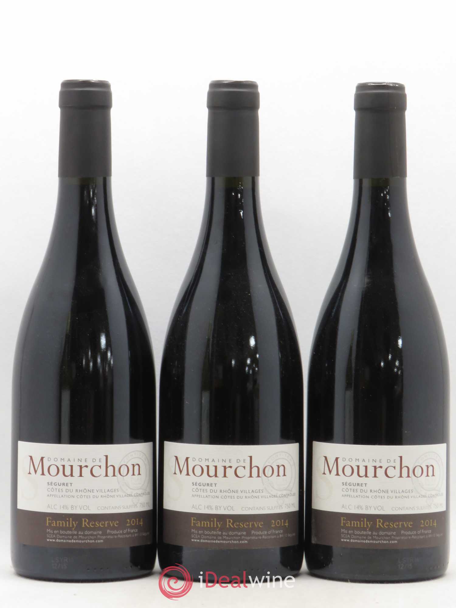 Côtes-du-Rhône Reserve Syrah Domaine de Mourchon 2014 - Posten von 3 Flaschen - 0