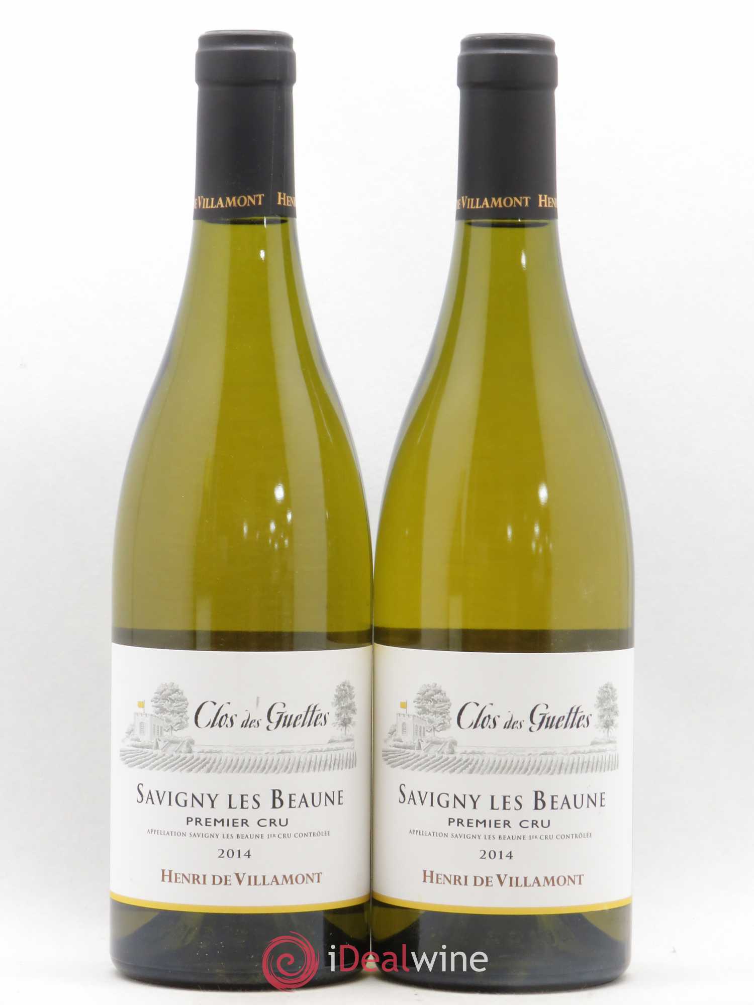 Savigny-lès-Beaune 1er Cru Clos des Guettes Henri de Villamont 2014 - Lotto di 2 bottiglie - 0