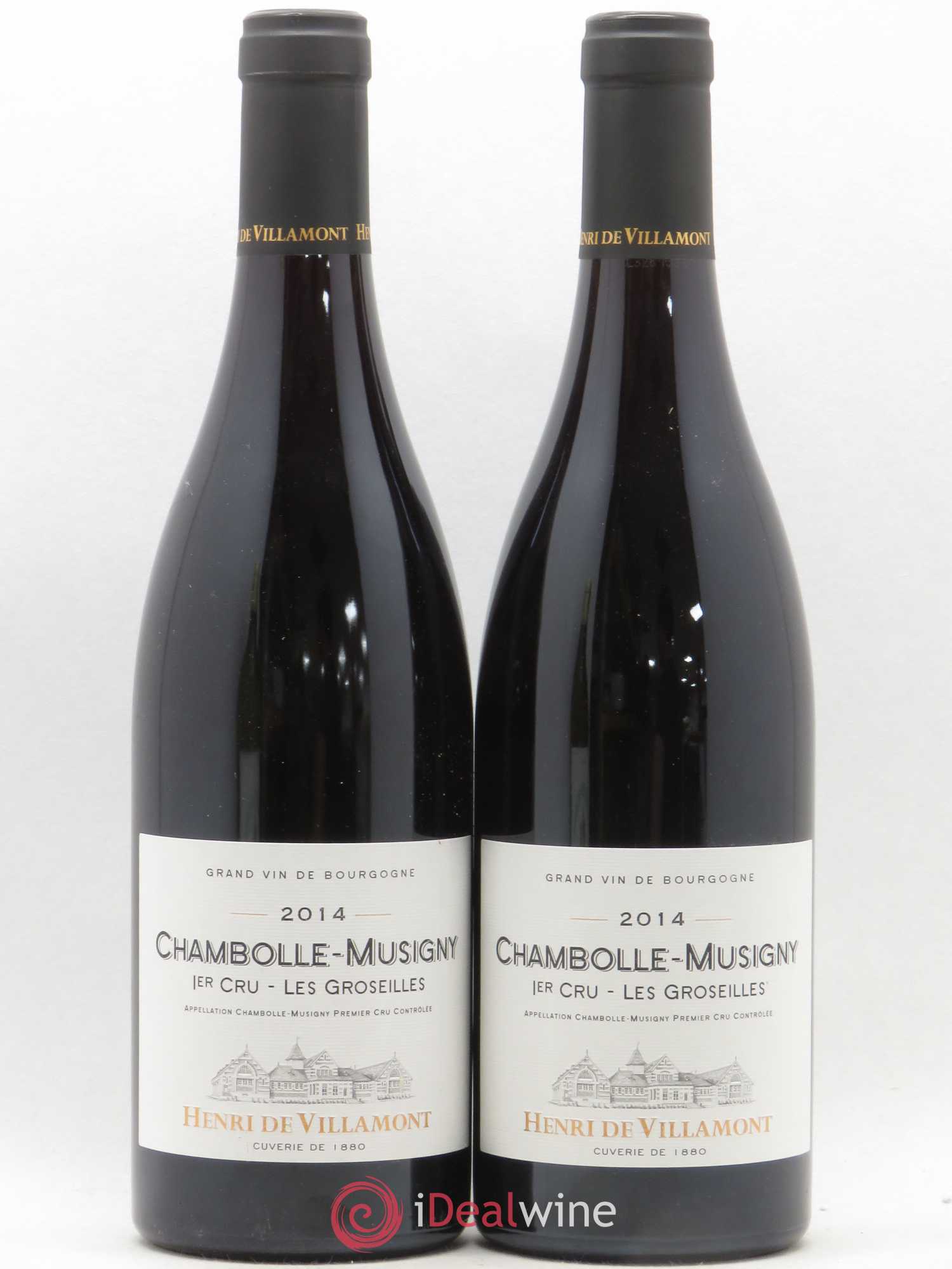 Chambolle-Musigny 1er Cru Les Groseilles Henri de Villamont 2014 - Posten von 2 Flaschen - 0