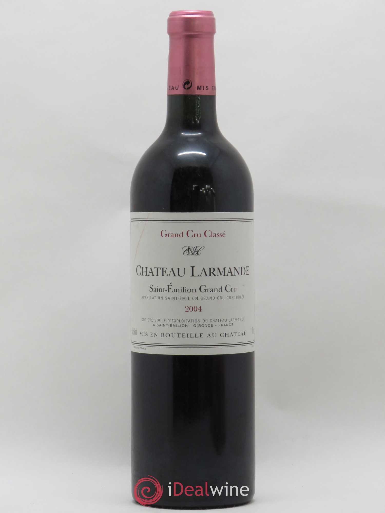 Château Larmande Grand Cru Classé 2004 - Lot de 1 bouteille - 0