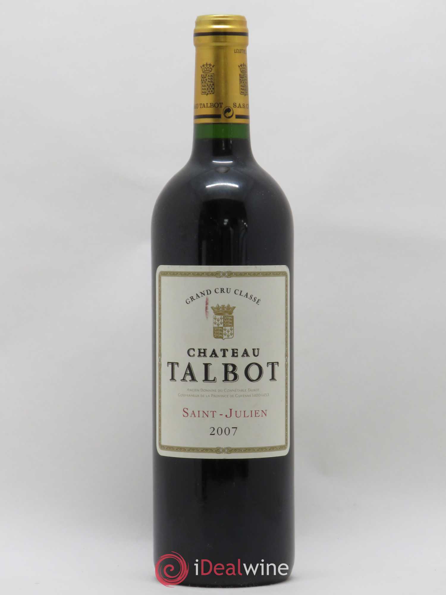 Château Talbot 4ème Grand Cru Classé 2007 - Lot de 1 bouteille - 0