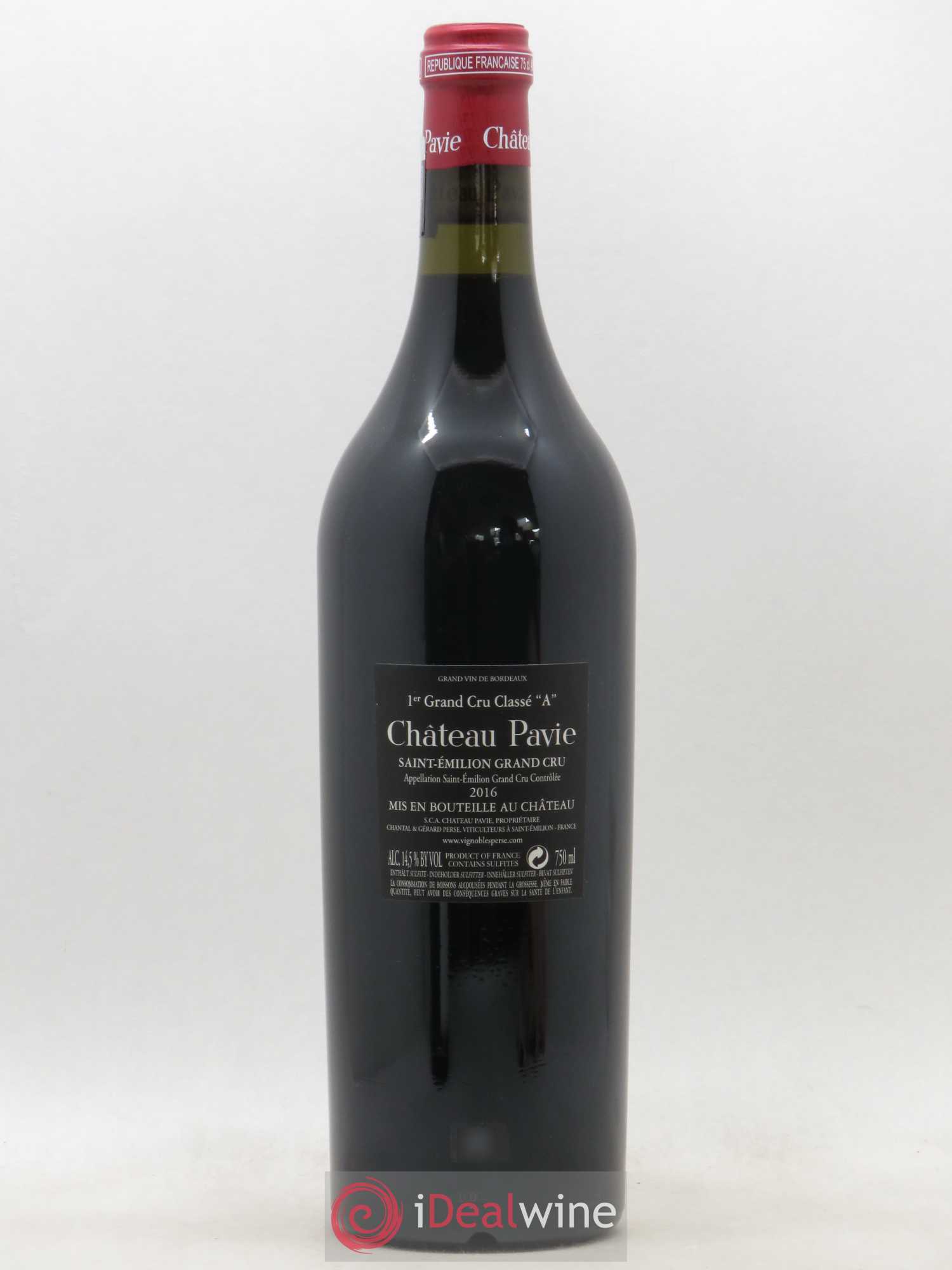 Château Pavie 1er Grand Cru Classé A 2016 - Lot de 1 bouteille - 1