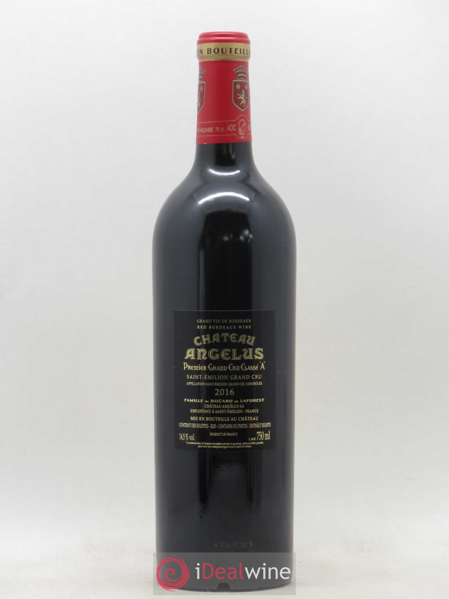 Château Angélus 1er Grand Cru Classé A 2016 - Lot de 1 bouteille - 1