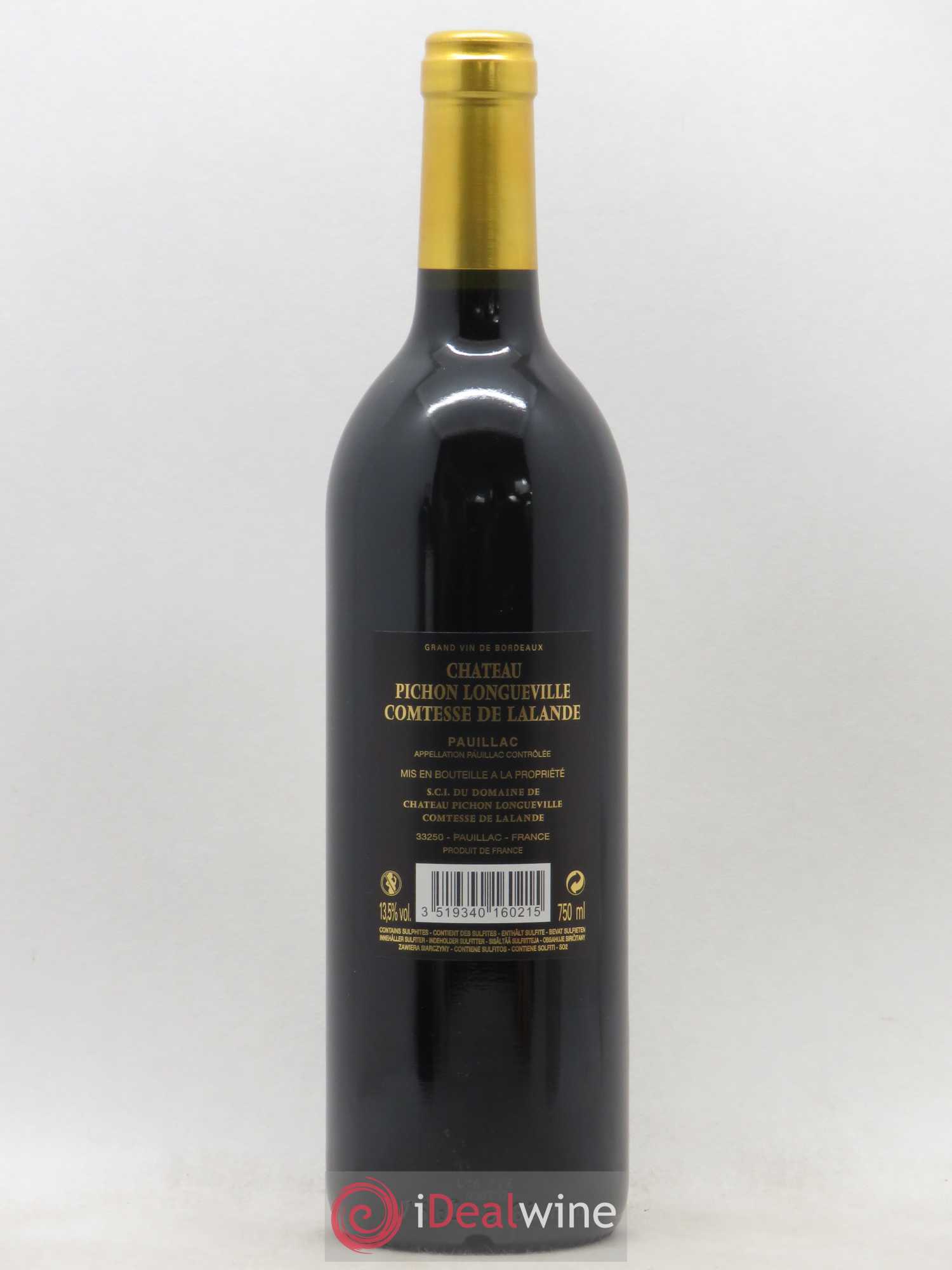 Château Pichon Longueville Comtesse de Lalande 2ème Grand Cru Classé 2016 - Lot de 1 bouteille - 1